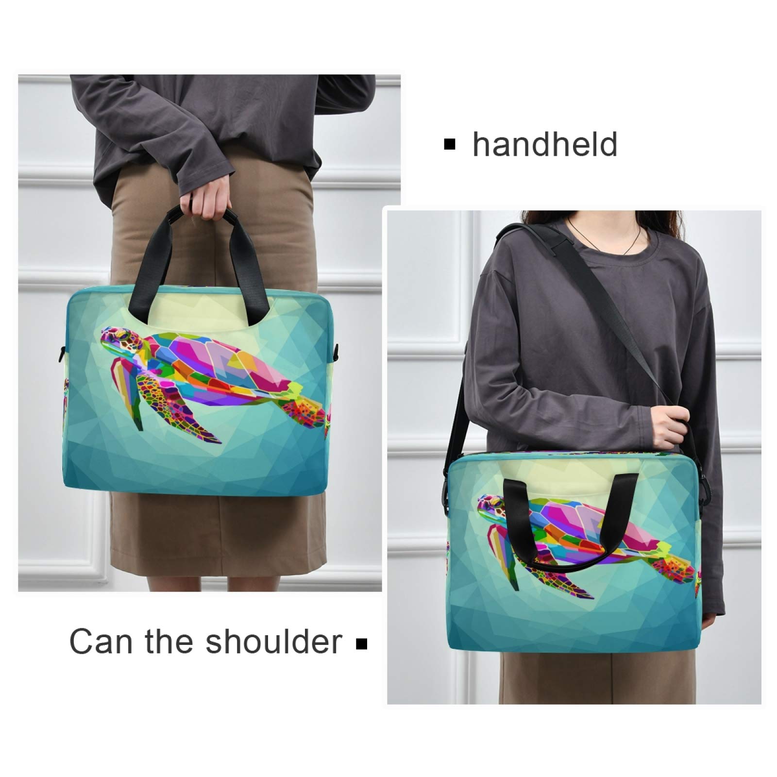 Stylish 13-15.6 Inch Laptop Bag with Shoulder Strap - Durable Polyester Laptop Sleeve Case for Men, Women & Students - Perfect for Work, School & Travel