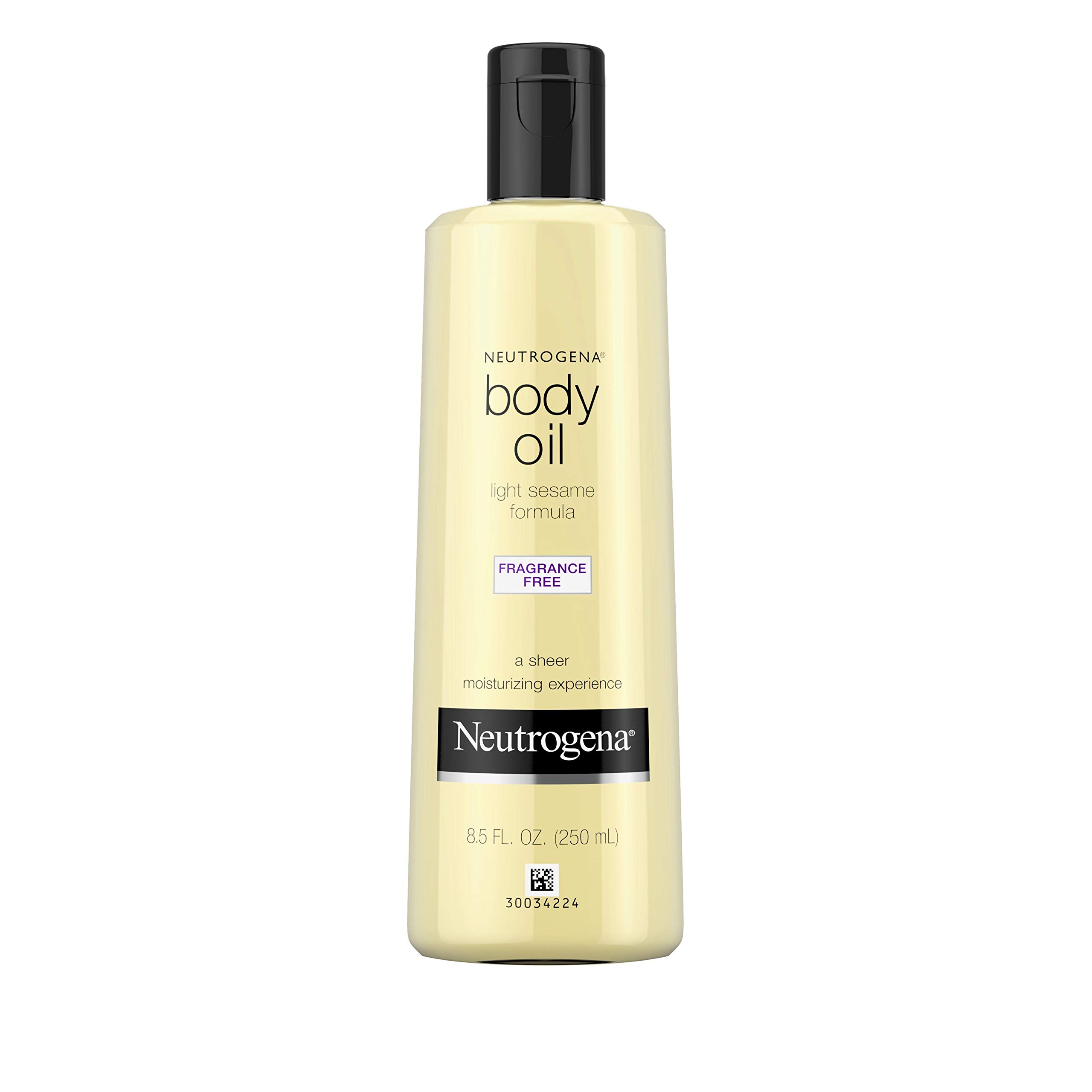 Neutrogena Fragrance-Free Lightweight Body Oil for Dry Skin - Sheer Moisturizer with Light Sesame Formula, 8.5 fl oz | Hydrating Skin Care for Daily Use, Post-Shower & Massage Therapy