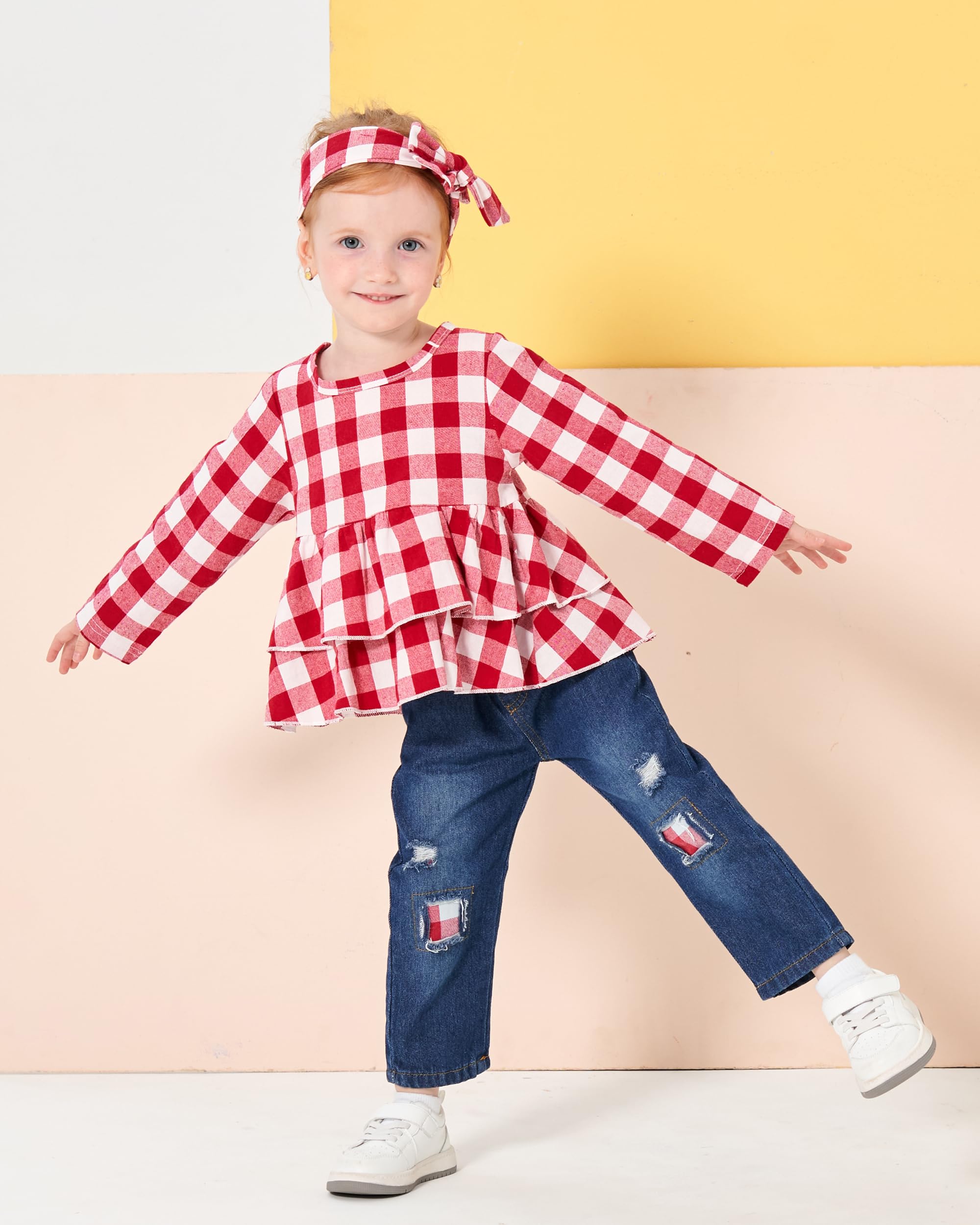 Adorable Baby Girl Clothes Set - Toddler & Infant Outfits with Cute Jeans Pants | Perfect for Playdates, Parties & Photo Shoots