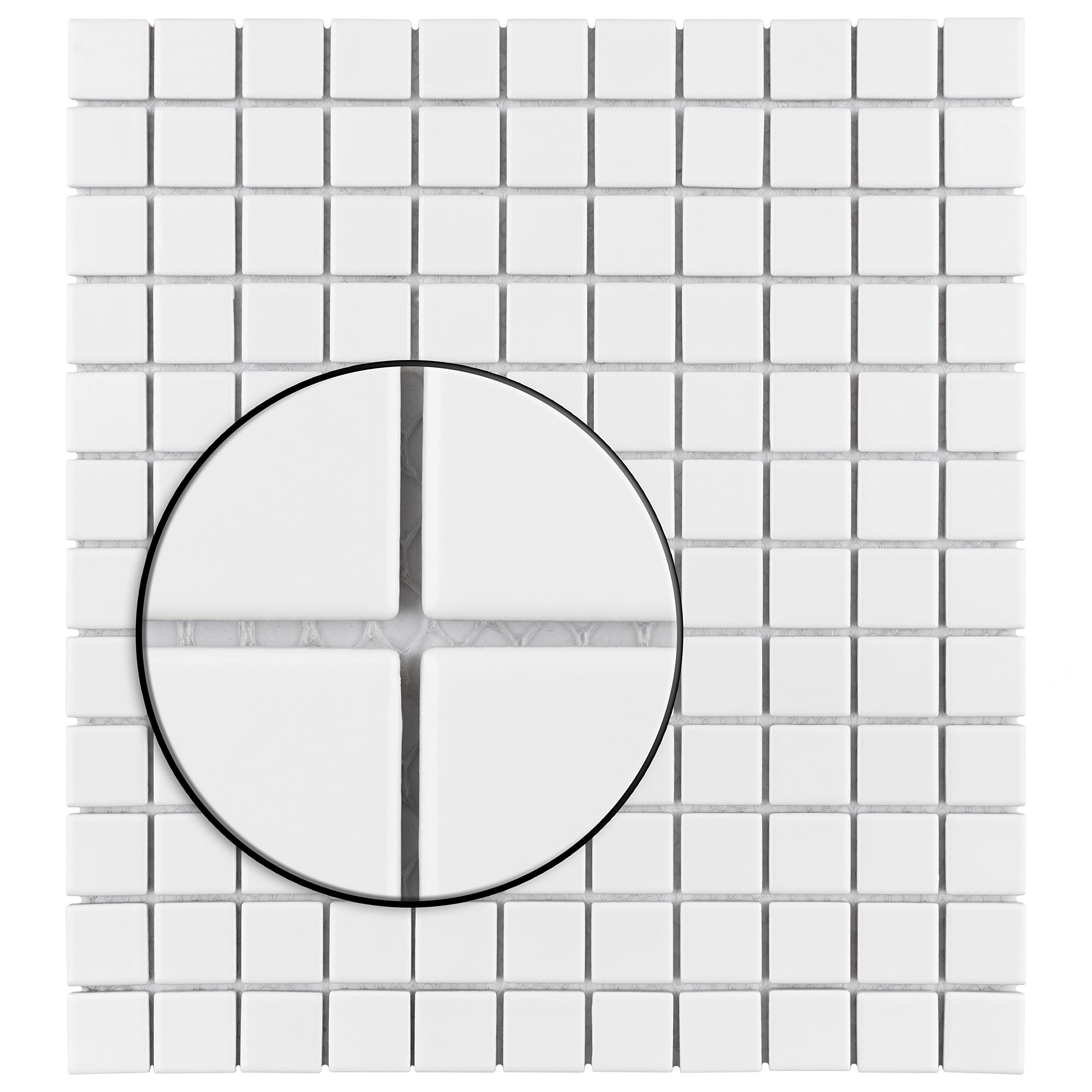 SomerTile Metro Square Matte White 11.75