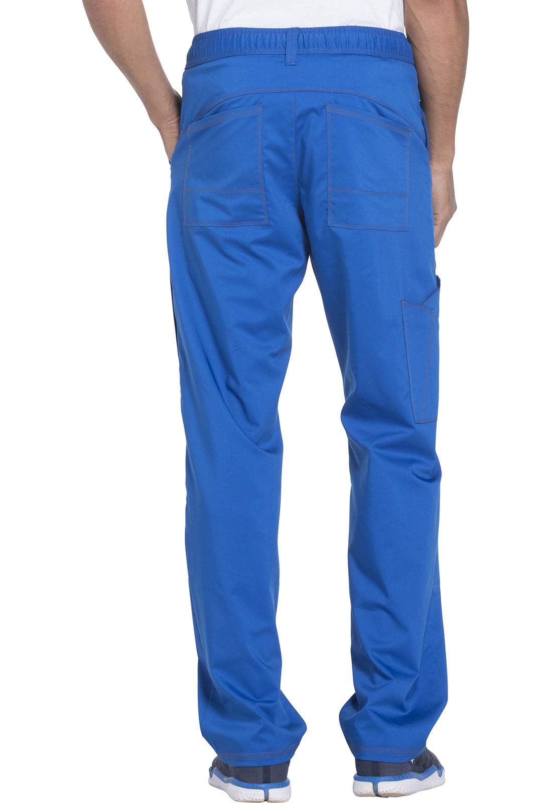 Dickies Essence Men's Scrubs Pants with Drawstring & Zip Fly - DK160, XS, Royal Blue - Comfortable Medical Uniform for Doctors, Nurses & Healthcare Professionals