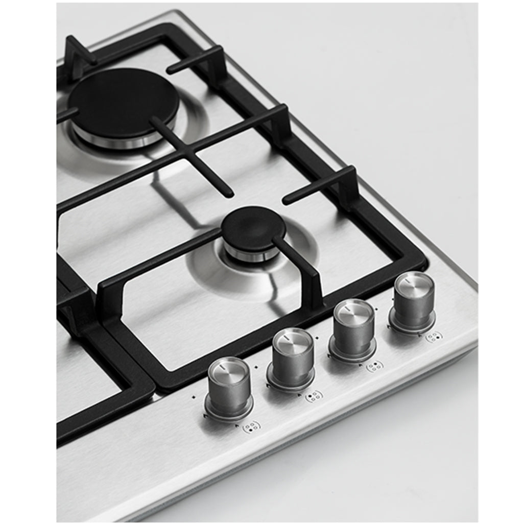 Hafele 60cm Gas Cooktop with Wok Burner - High Power Stainless Steel Gas Stove for Asian Cooking | Perfect for Stir-Frying, Deep Frying & Home Kitchen Use
