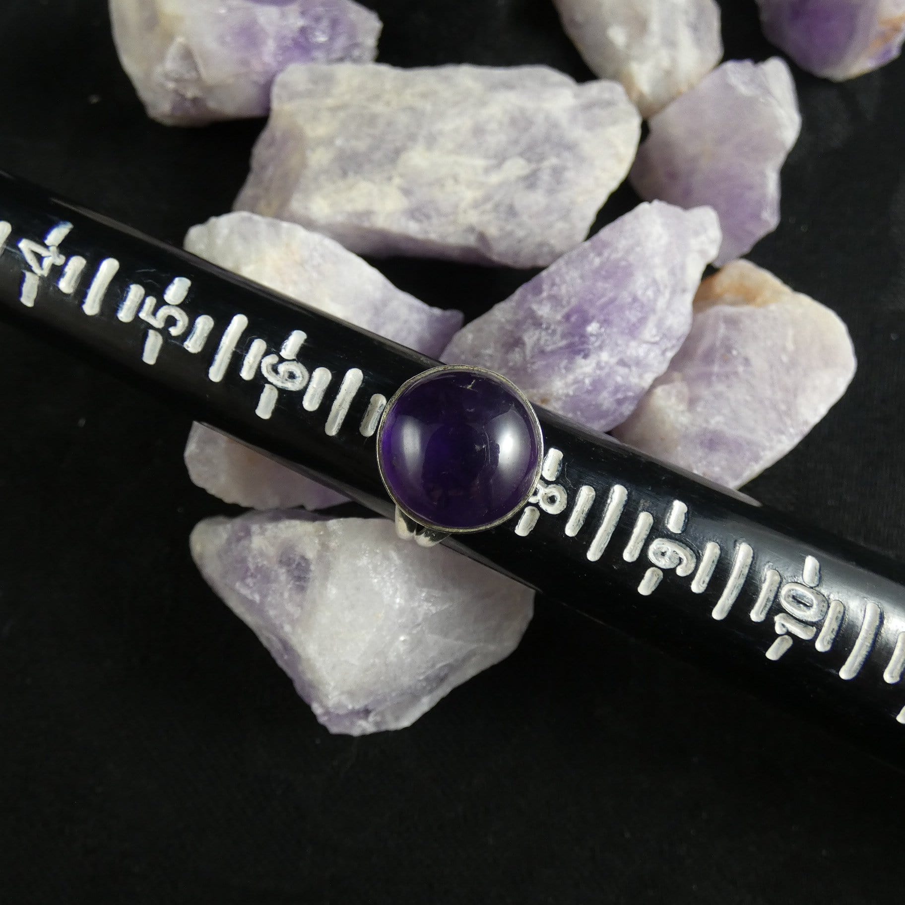 Natural Amethyst Sterling Silver Ring - Size 7 | Elegant Purple Gemstone Jewelry for Women | Perfect for Weddings, Anniversaries & Special Occasions