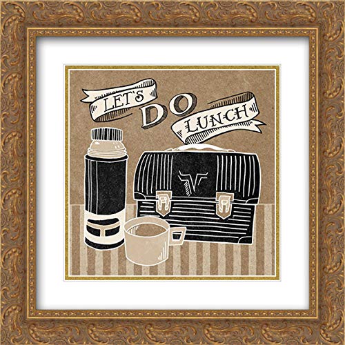 Gold Ornate Wood Frame with Double Matting