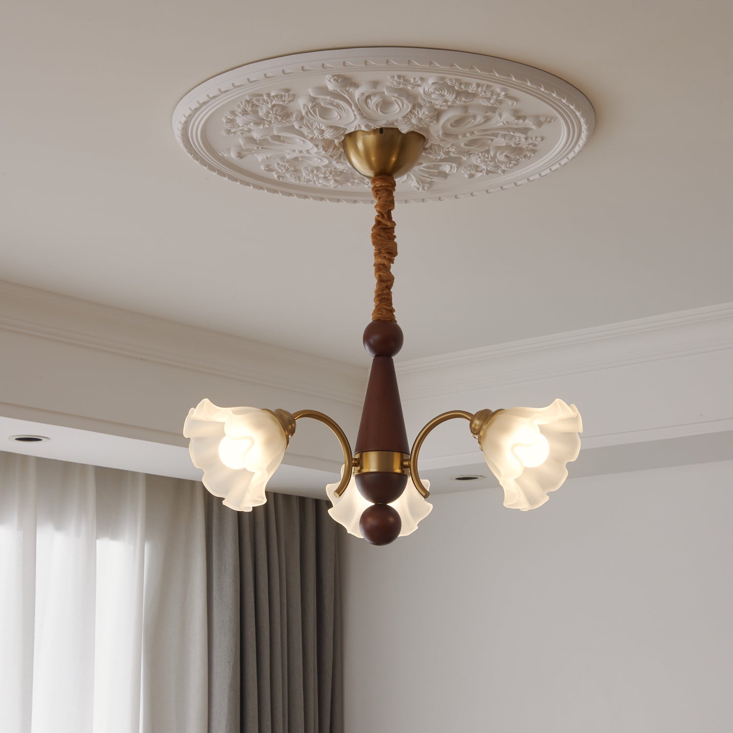 Bloomcrest Crystal Chandelier - Elegant Modern Ceiling Light Fixture for Dining Room, Living Room & Bedroom | Perfect for Home Decor & Wedding Venues