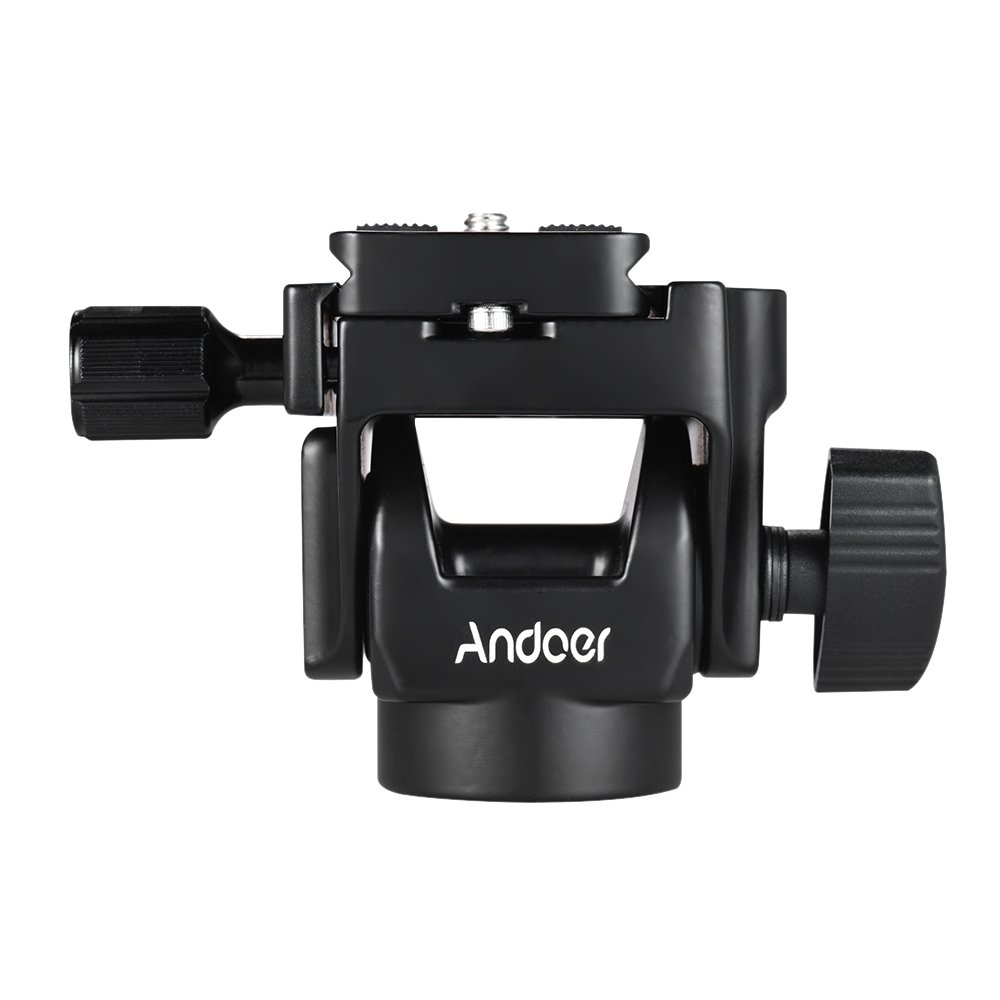 Andoer M-12 Monopod with Tilt Head & Quick Release Plate - Professional Panoramic Tripod Head for Telephoto Lens, Bird Watching, Wildlife Photography & Outdoor Adventures