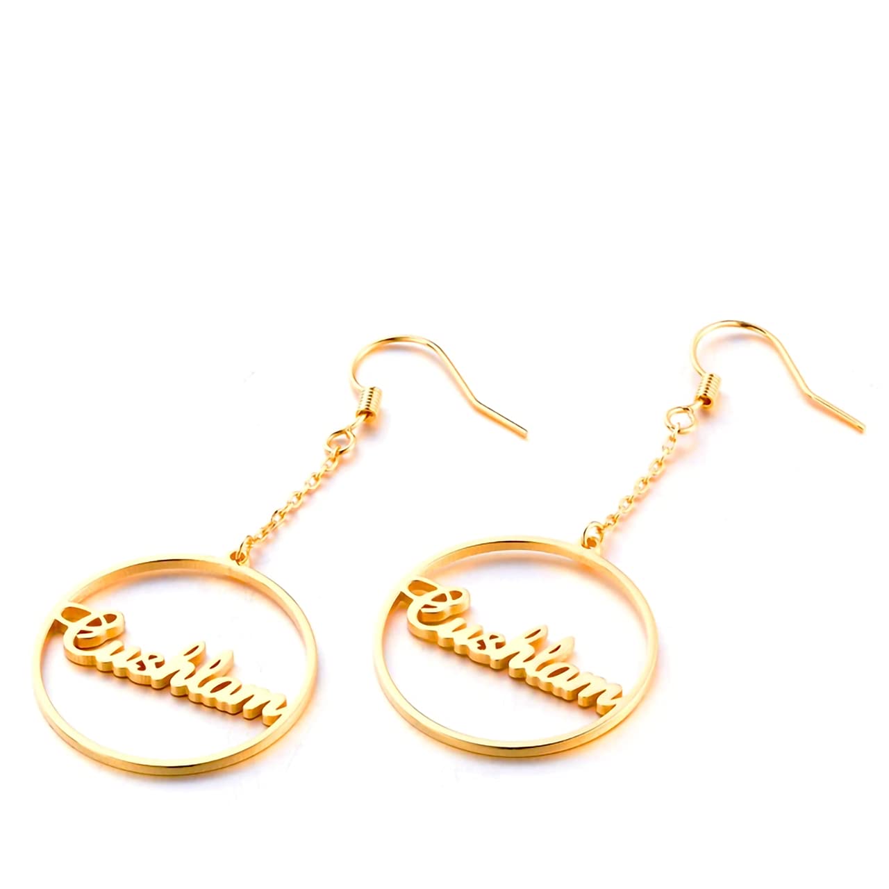 Personalized Name Earrings - 10K, 14K, 18K Gold Custom Dangle Drop Earrings for Women | Elegant Jewelry Gift for Birthday, Anniversary & Special Occasions