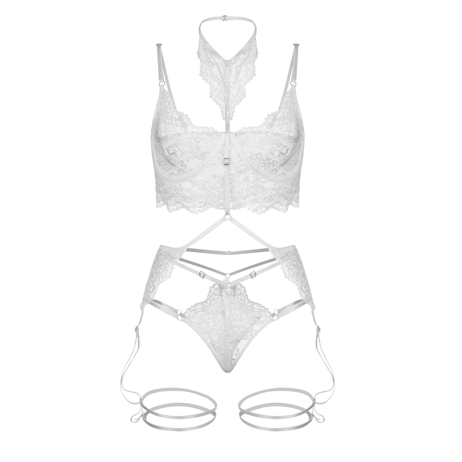 Lroveb Sexy Garter Thong - Soft Polyester Panties with Straps for Women - Perfect for Role Play, Lingerie Dressing & Intimate Moments