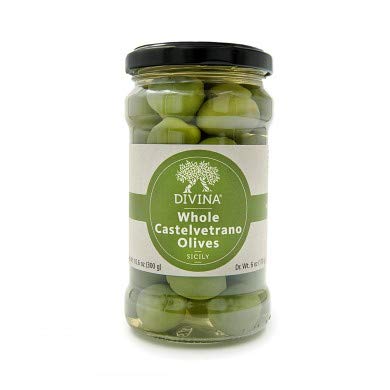 Divina Castelvetrano Olives - Premium Italian Green Olives, 6 Oz (Pack of 6) | Perfect for Charcuterie Boards, Salads & Mediterranean Recipes