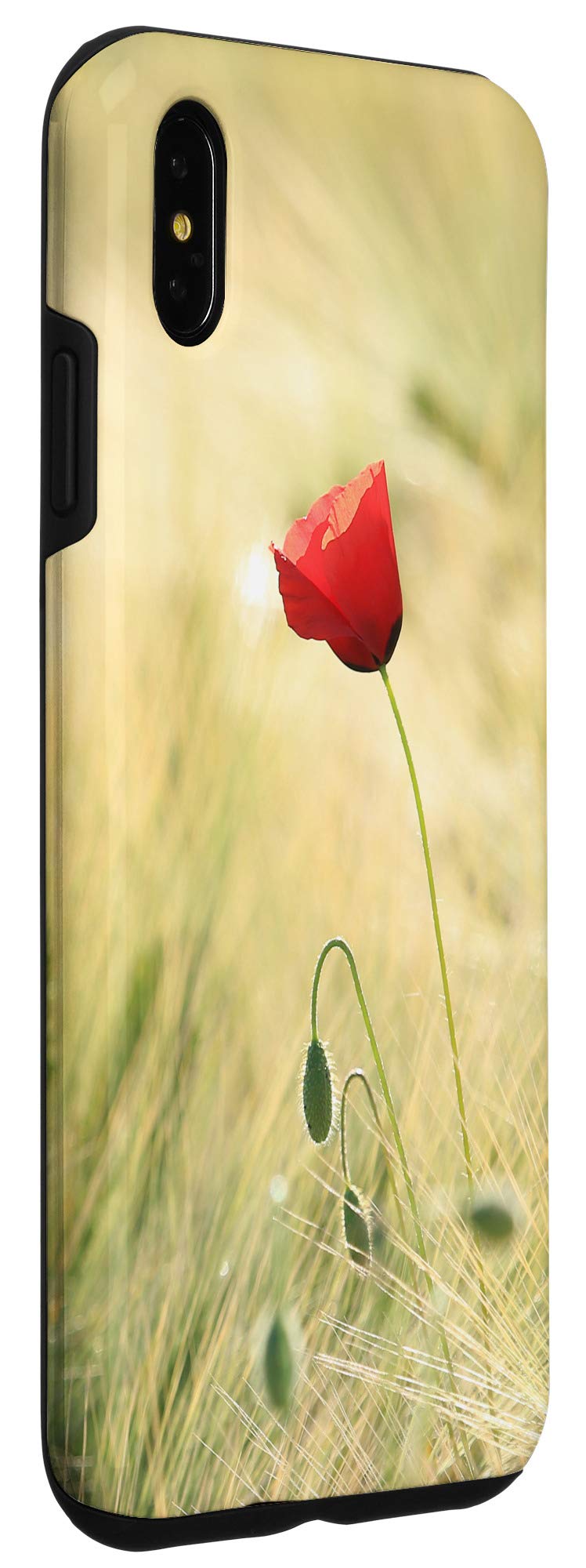 iPhone XS Max Case - Red Poppy Field Design, Slim Protective Cover with Shock Absorption | Perfect for Everyday Use, Travel & Outdoor Activities