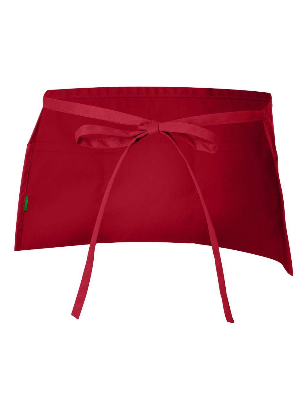 **Premium Waist Apron for Cooking, Serving & Cleaning - Adjustable One Size Fits All - Vibrant Red - Ideal for Chefs, Waiters & Home Use**