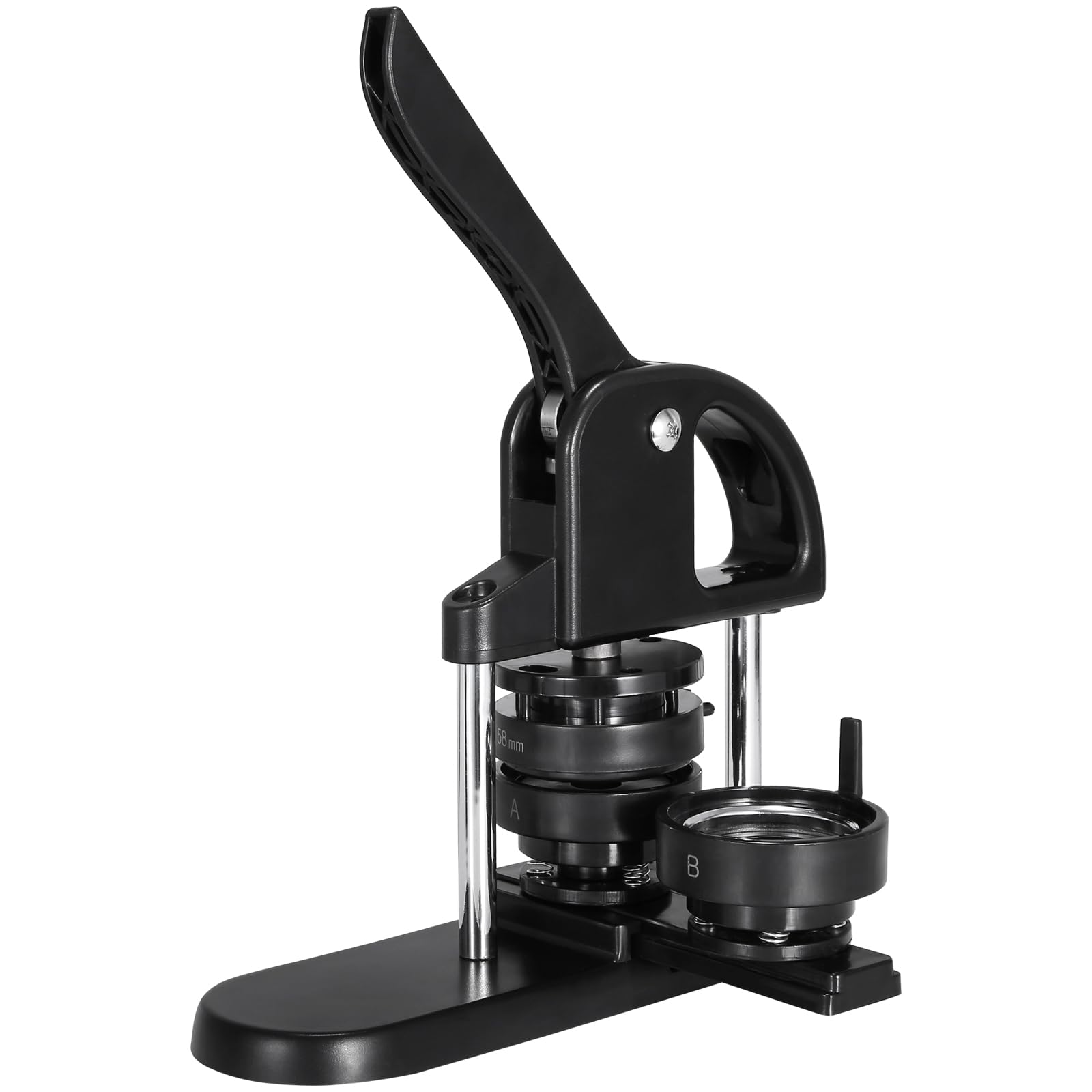 VEVOR 3-in-1 Button Maker Machine Kit with 300pcs Button Parts (1/1.25/2.28 inch) - Ergonomic Arc Handle Punch Press & Panda Magic Book - Perfect for DIY Crafts, School Projects, and Children's Birthday Gifts