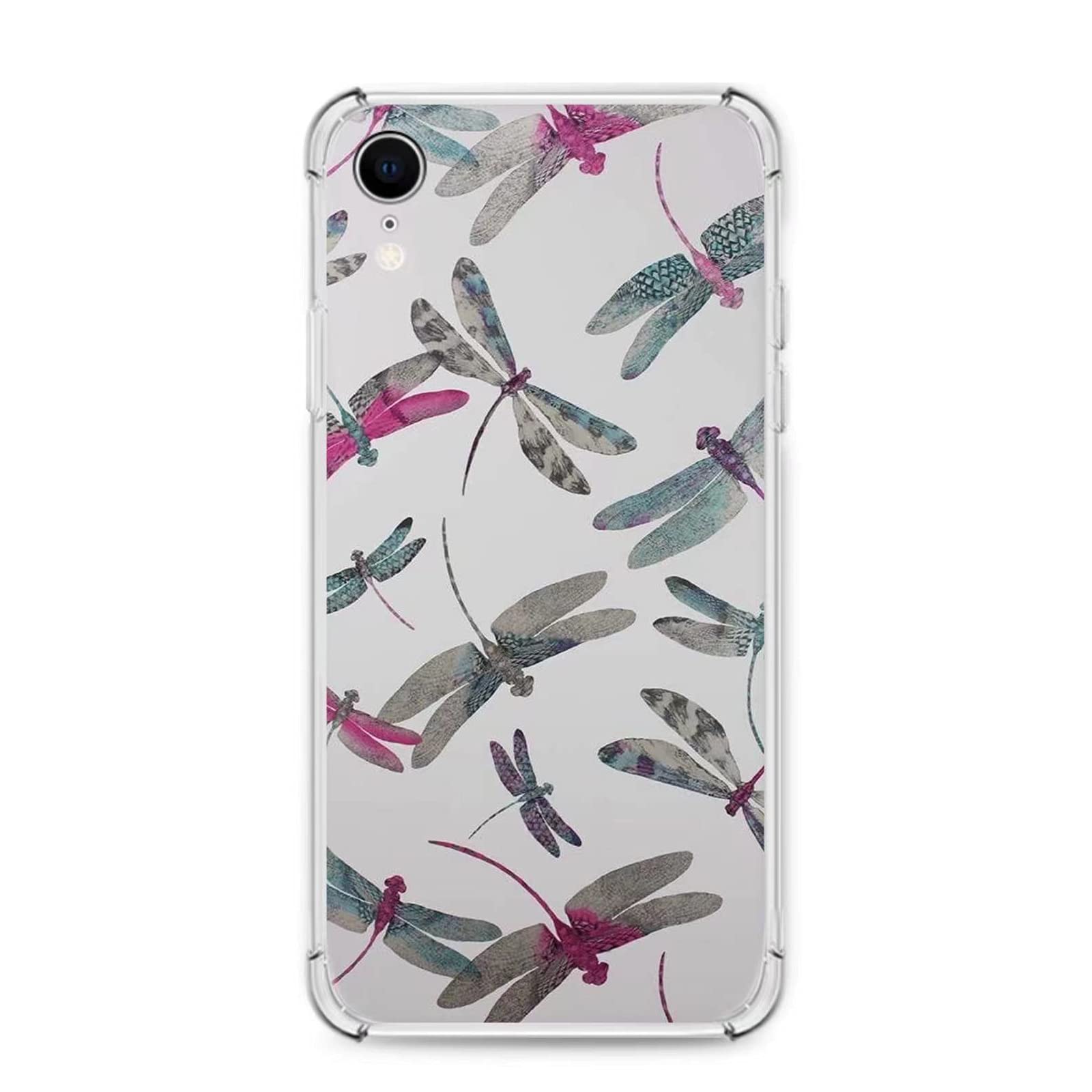 Premium iPhone XR Phone Case - Cute Dragonfly Design, Slim Fit Silicone TPU Bumper with Anti-Scratch Protection | Perfect for Everyday Use, Travel & Outdoor Activities