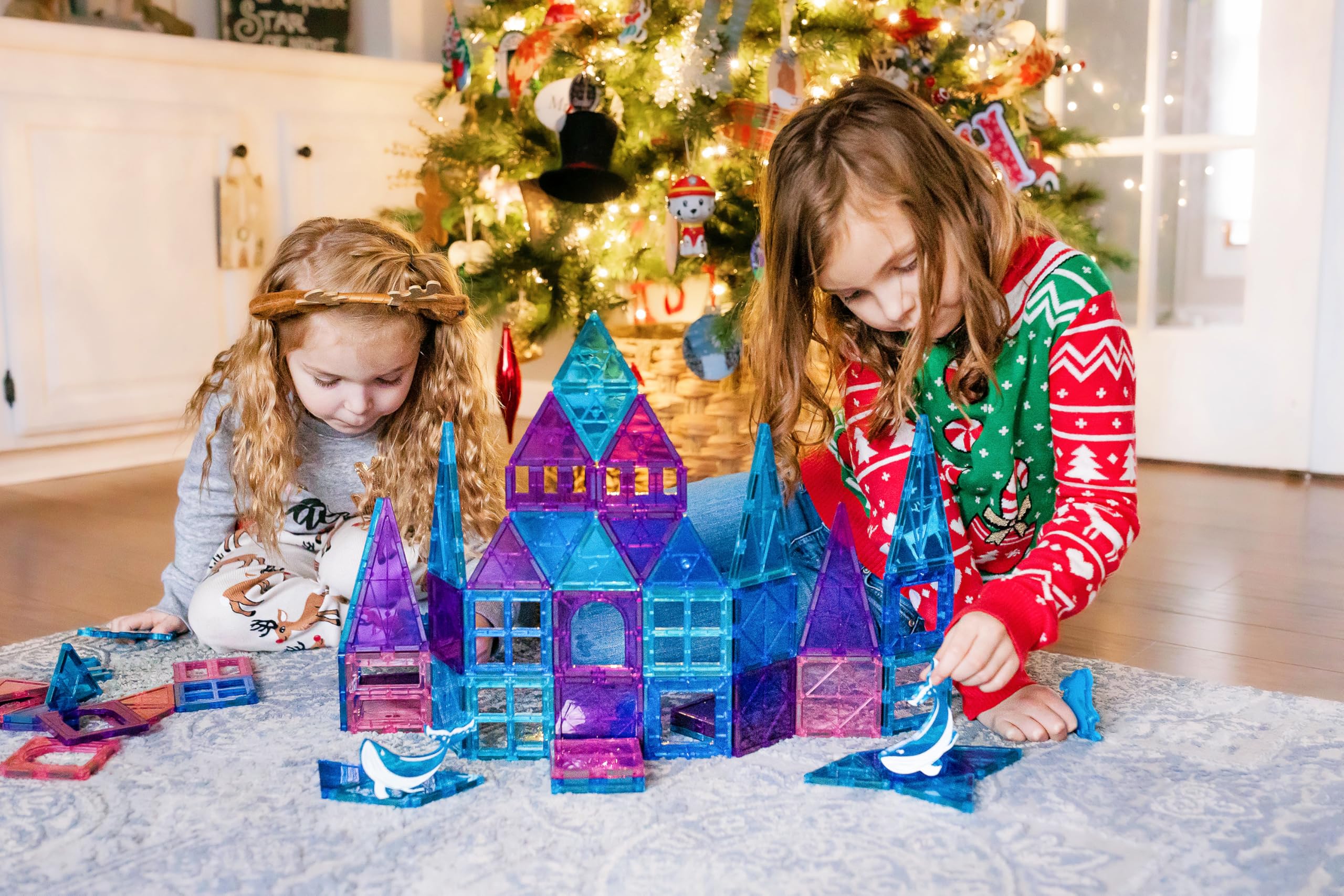 Magnetic Building Blocks for Kids - Arctic Animals & Winter Themed Tiles | STEM Learning Toys for Girls & Boys Ages 3-8 | Creative Construction Games | Perfect for Birthday Gifts & Preschool Educational Play