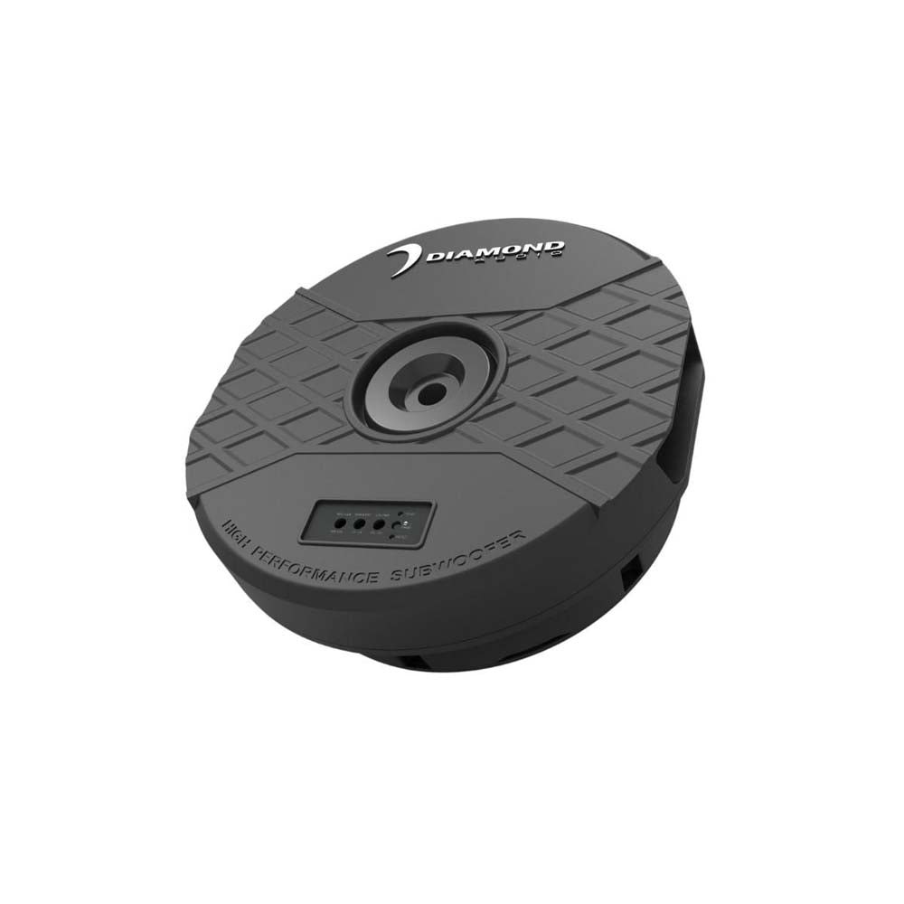 Refurbished Diamond Audio DASTX12 DMD 11 150W RMS Amplified Shallow Spare Tire Active Subwoofer - Car Audio Upgrade for Trucks & SUVs