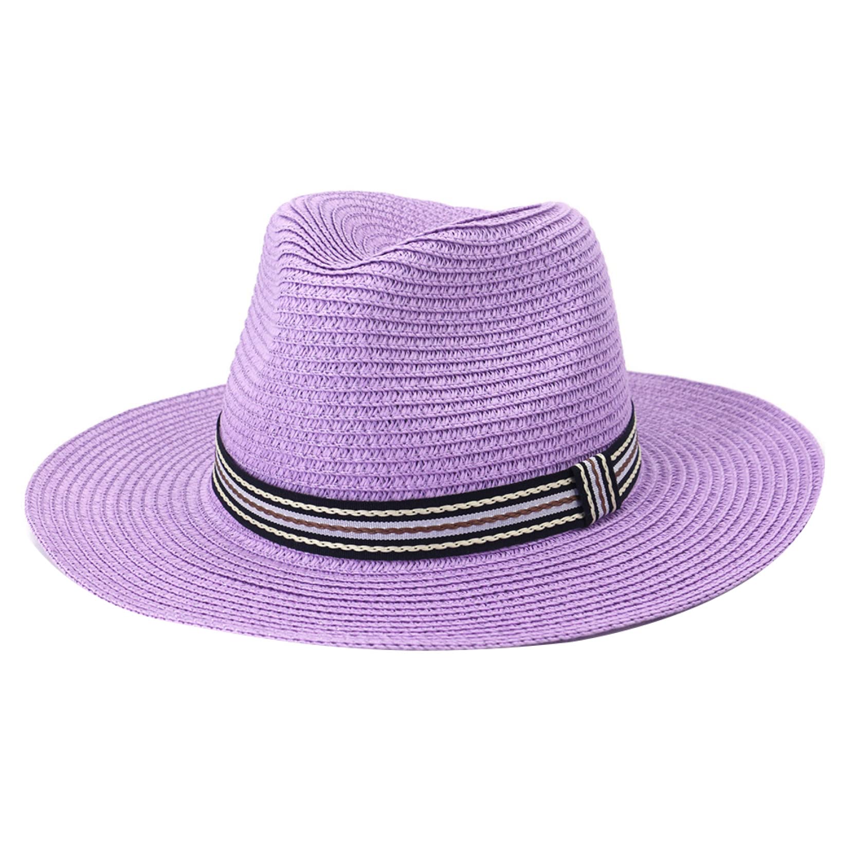 Stylish Red British Summer Sun Hat for Women & Men - Breathable Straw Beach Hat with UPF Sun Protection - Perfect for Beach, Pool, and Outdoor Activities