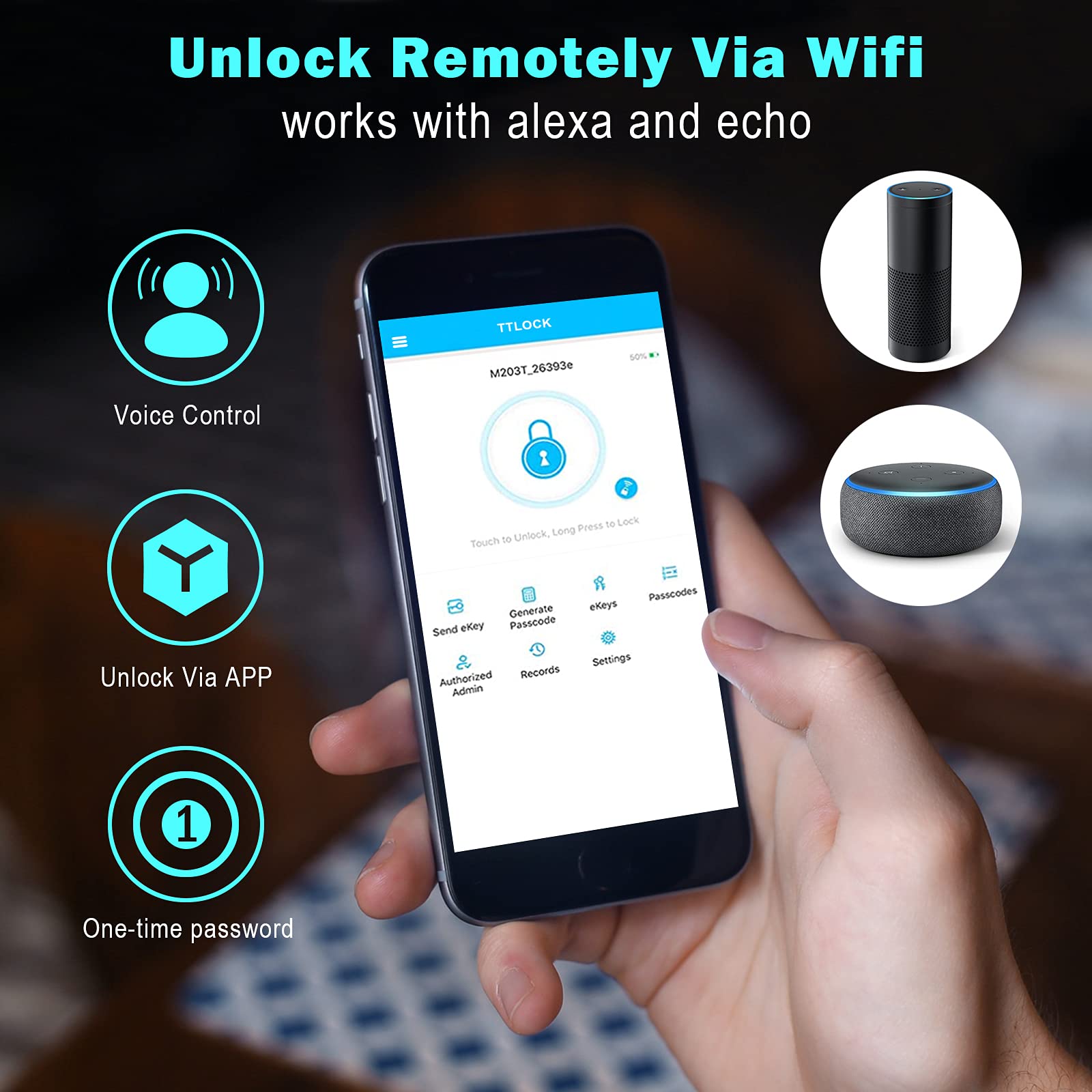 FITNATE Smart Fingerprint Door Knob Lock - Tuya App Controlled, 255 User Capacity, Password Management, Anti-Slip Handle for Home Security | Ideal for Bedroom, Office & Hotel Use