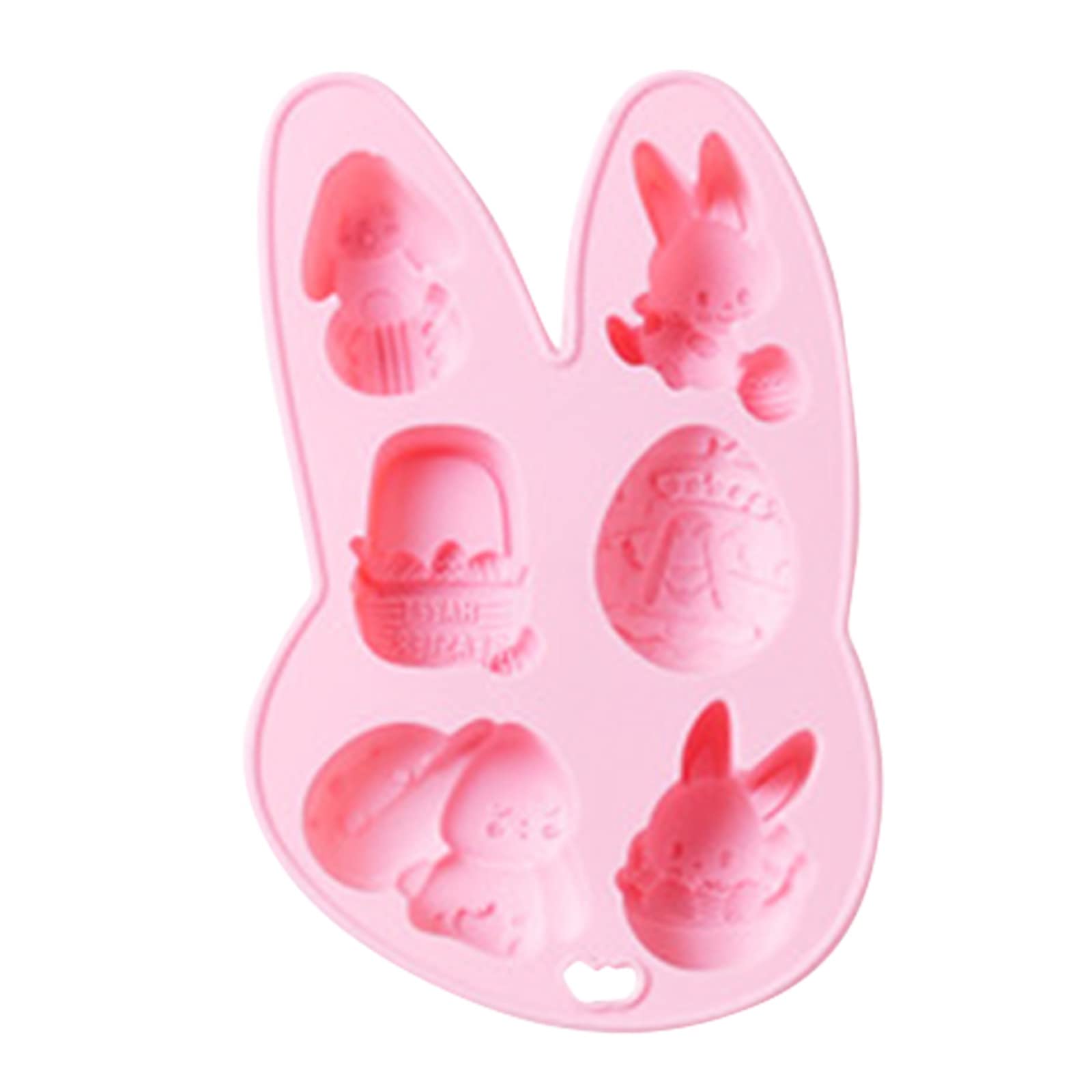Easter Bunny Silicone Cake Molds - Cute Egg Shaped Baking Tools for Chocolate, Cotton Candy & Melts - Perfect for Easter Desserts, DIY Treats & Party Decorations (Size B)
