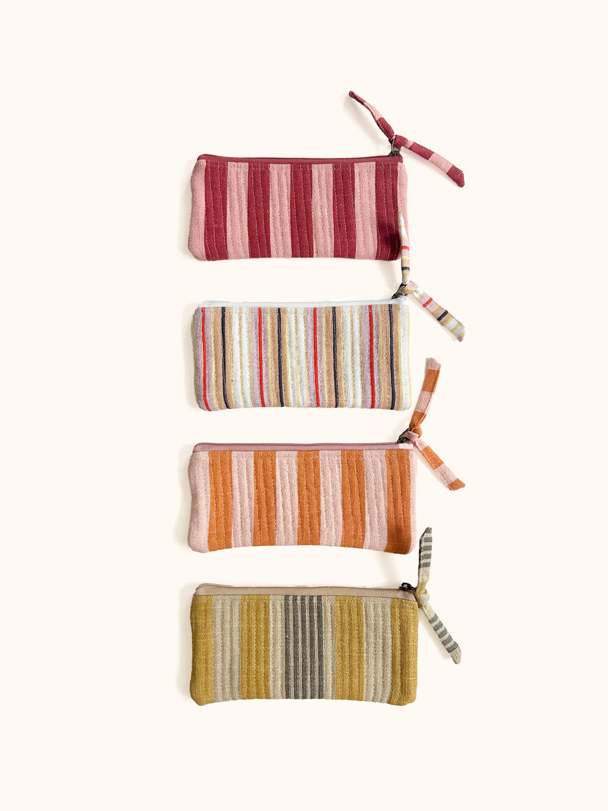 Jaipur Stripe Pencil Case - Vibrant Indian Yellow Design for School, Office & Travel Organization | Stylish Stationery Holder for Students & Professionals