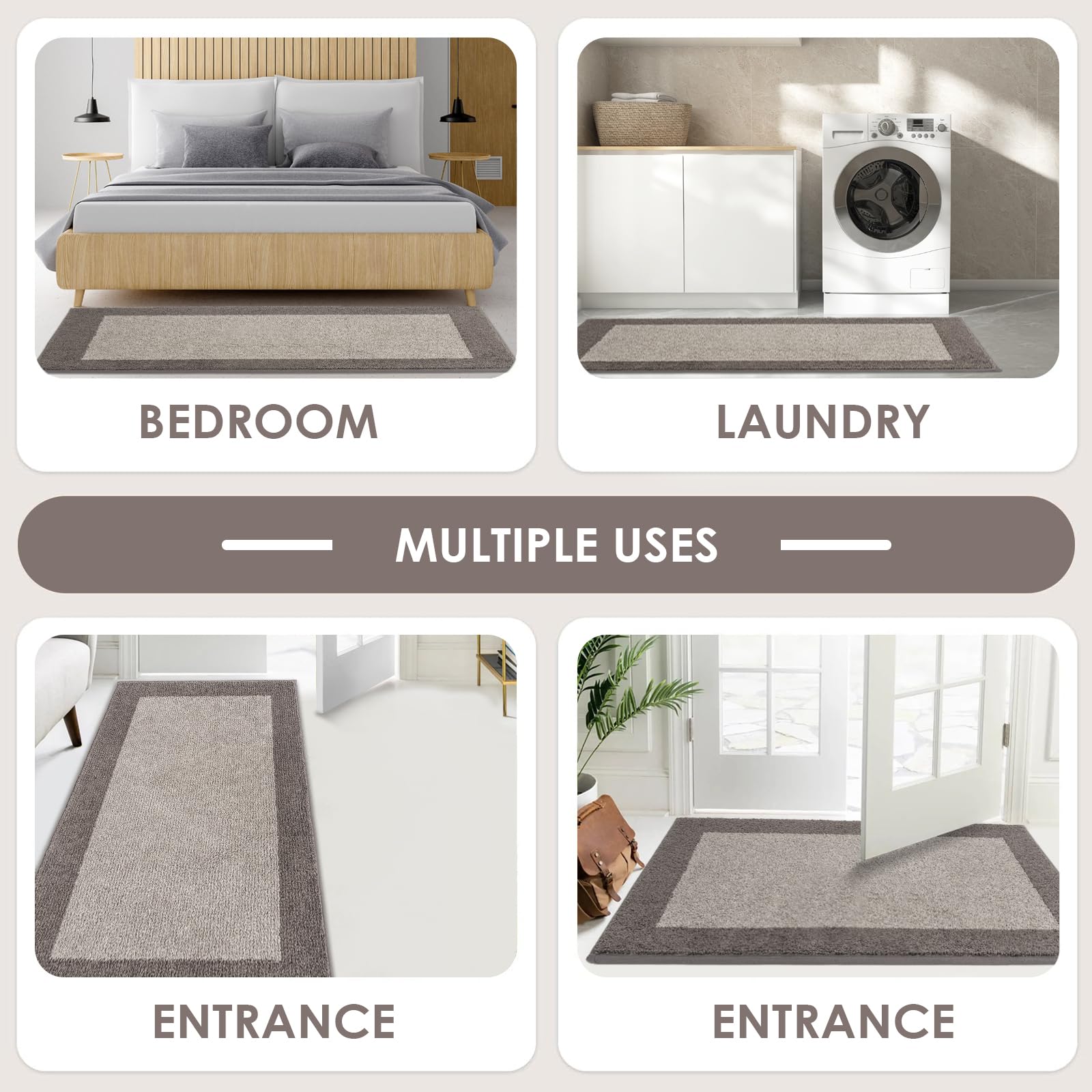 Machine Washable Non-Slip Kitchen Rug 24