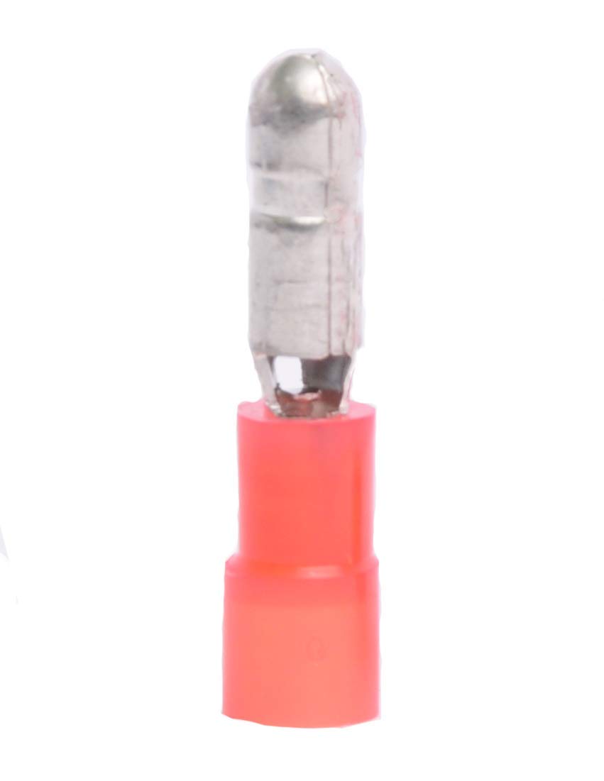 22-18 AWG Fully Insulated Nylon .157 Bullet Male Quick Connect Terminals - 1000 Pack Bulk for Automotive, Marine & DIY Electrical Wiring Projects