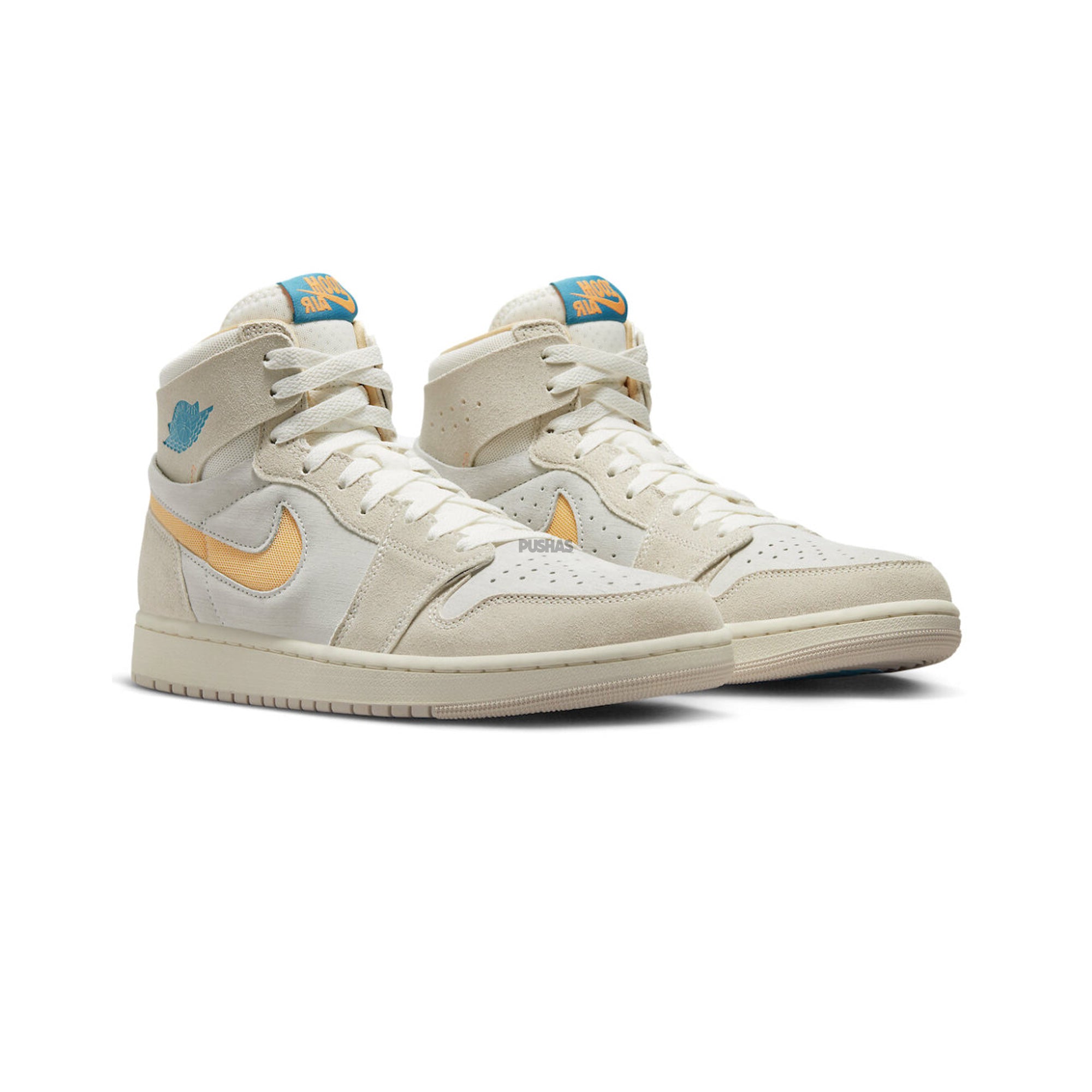 Air Jordan 1 Zoom CMFT 2 'Orewood Brown Bright Citrus Sail' Sneakers (2023) - Men's Basketball Shoes for Casual Wear & Street Style Fashion