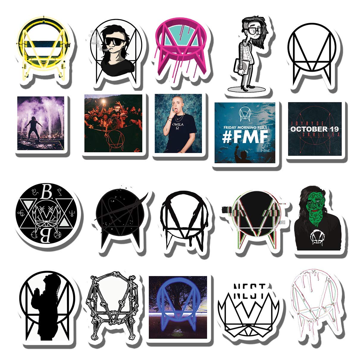 20 PCS Owsla Aesthetic Vinyl Stickers - Colorful Waterproof Decals for Water Bottles, Laptops, Scrapbooking, Luggage, Skateboards & Guitars - Perfect for DIY Crafts, School Supplies & Personalizing Your Belongings