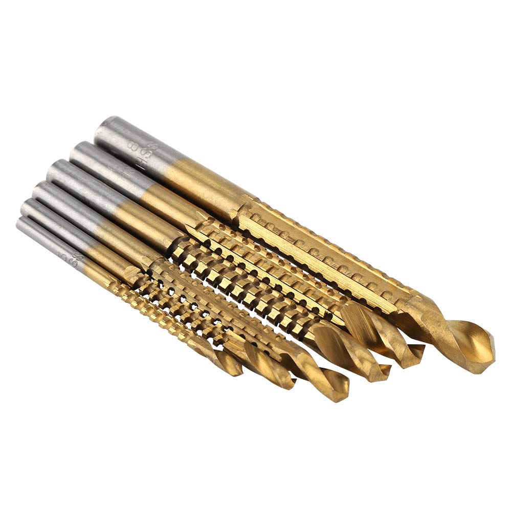 OhhGo Titanium Coated Drill Bit Set - High Speed Steel (HSS) Woodworking Tools for DIY Projects, Carpentry & Home Improvement