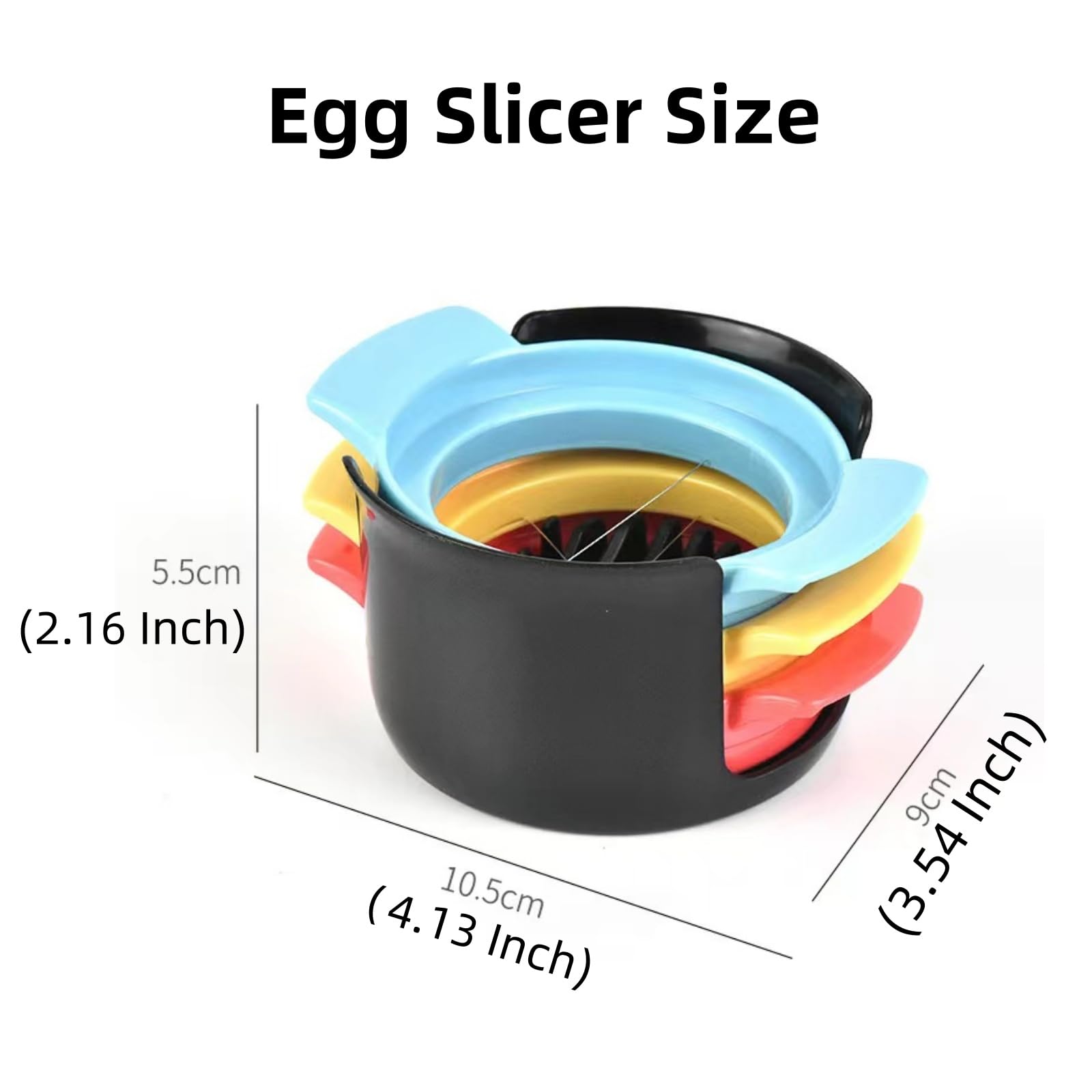 3-in-1 Stainless Steel Egg Slicer for Hard Boiled Eggs - Easy Clean Kitchen Tool for Salads, Sandwiches, Appetizers & Garnishes - Perfect for Meal Prep, Breakfast & Party Platters