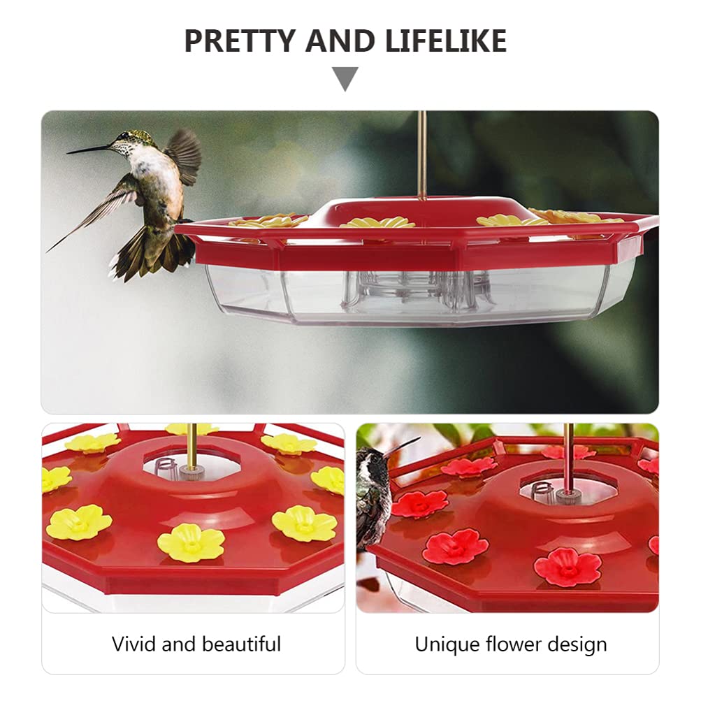 16 Pcs Plastic Bird Feeder Flowers - Outdoor Pet Bird Feeding Tool & Garden Decor for Wild Birds - Attract Hummingbirds & Enhance Your Backyard