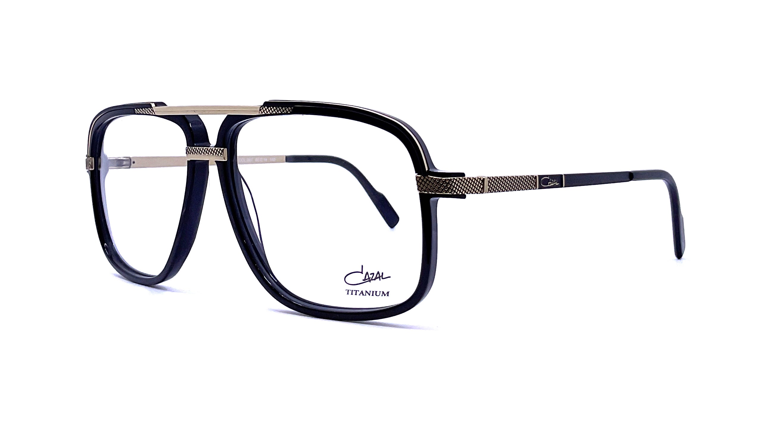 Cazal 6027 Retro Sunglasses for Men & Women - Black/Gold Frame with UV Protection - Perfect for Outdoor Activities, Driving & Fashion Accessories