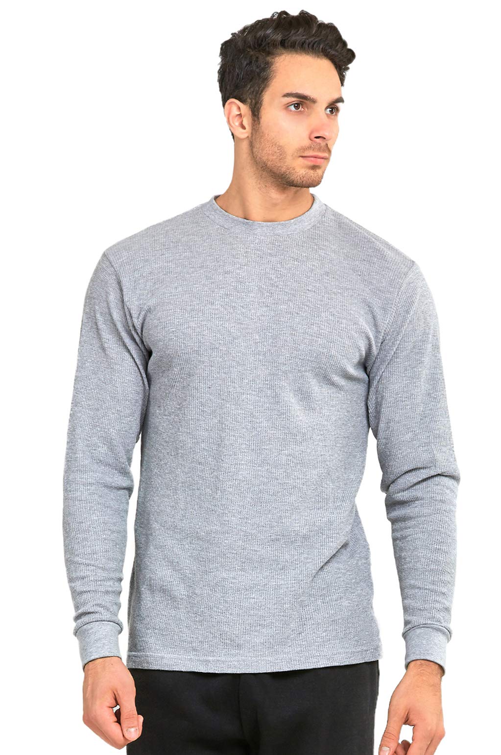 Men's Classic Waffle-Knit Thermal Long Sleeve Shirt - Warm Winter Base Layer for Outdoor Activities & Layering