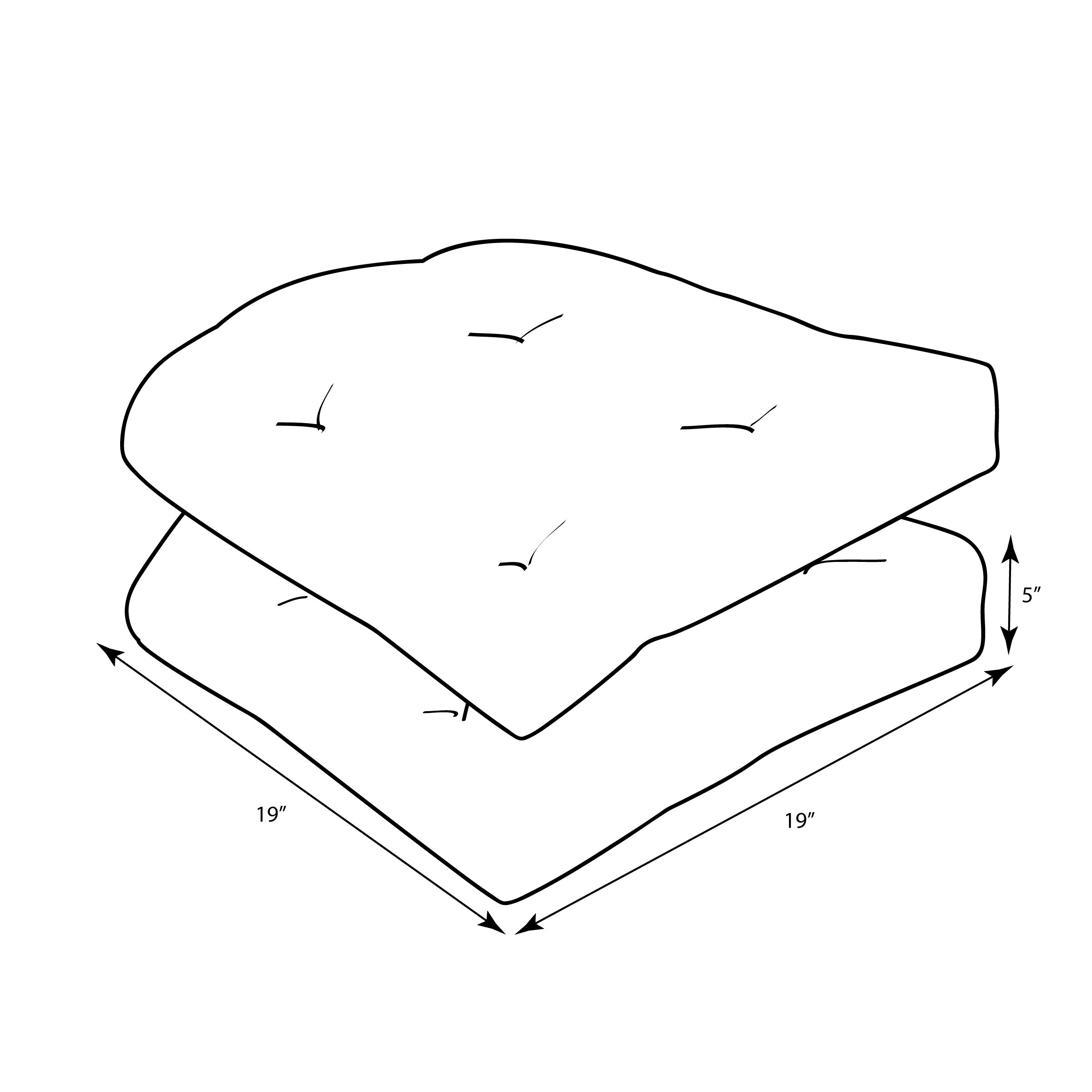 Premium Round Back Tufted Seat Cushions - 19
