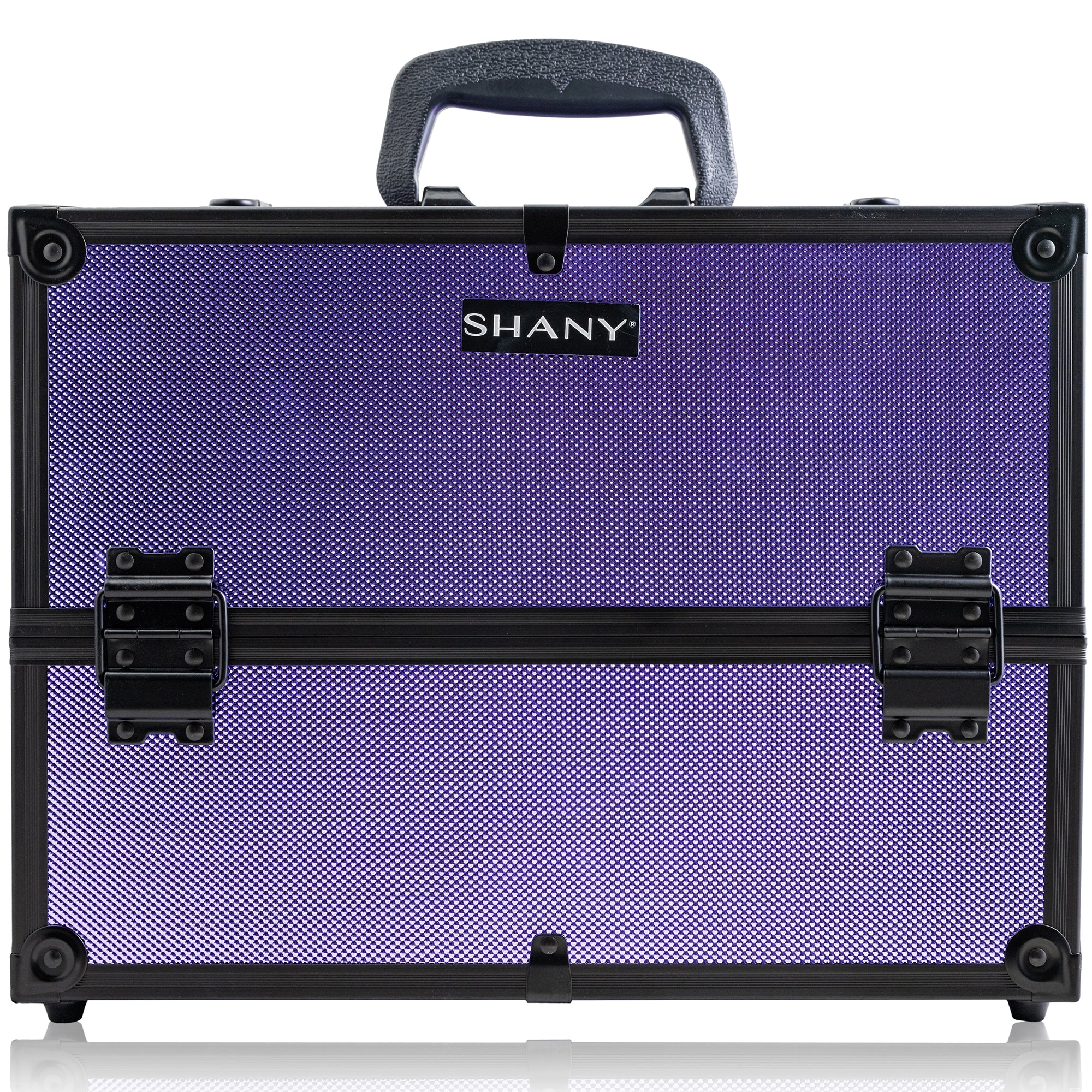 Professional Makeup Train Case with Shoulder Strap & Secure Locks - Portable Cosmetic Organizer for Travel, Salon, and Makeup Artists