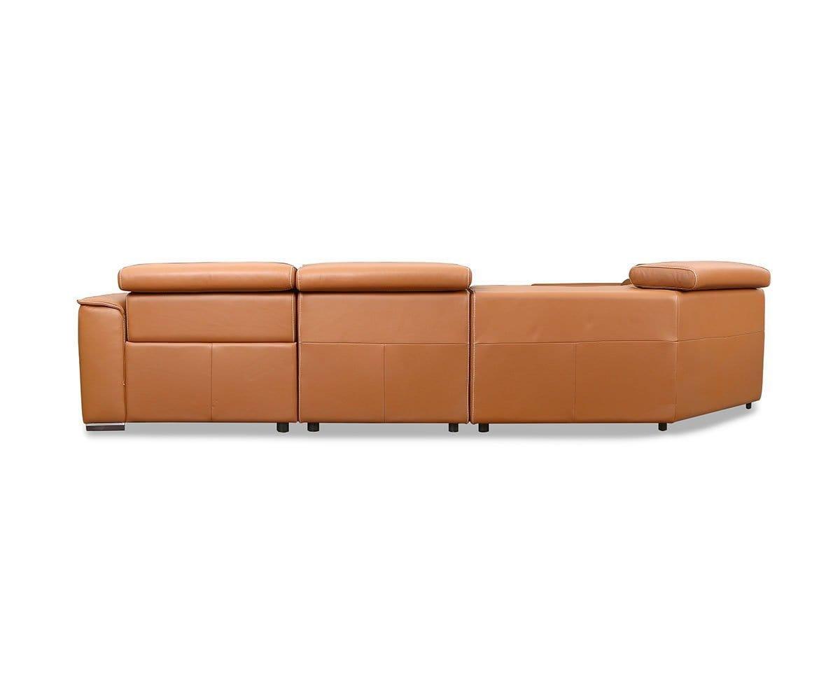 Kopervik Genuine Leather Power Reclining Sectional Sofa with USB Charging - Modern L-Shaped Couch for Living Room, Home Theater & Family Gatherings