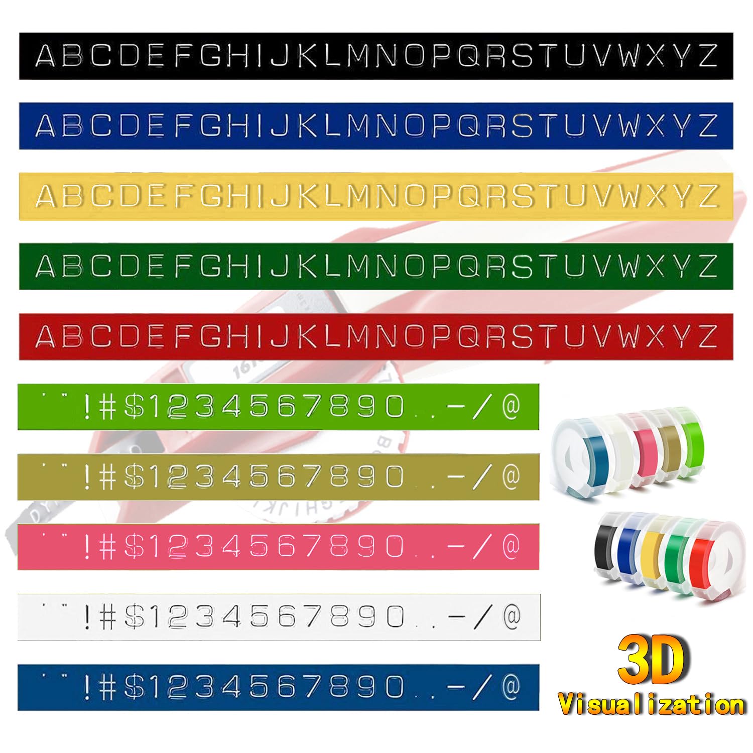Dymo Embossing Label Maker Tape - 1/4