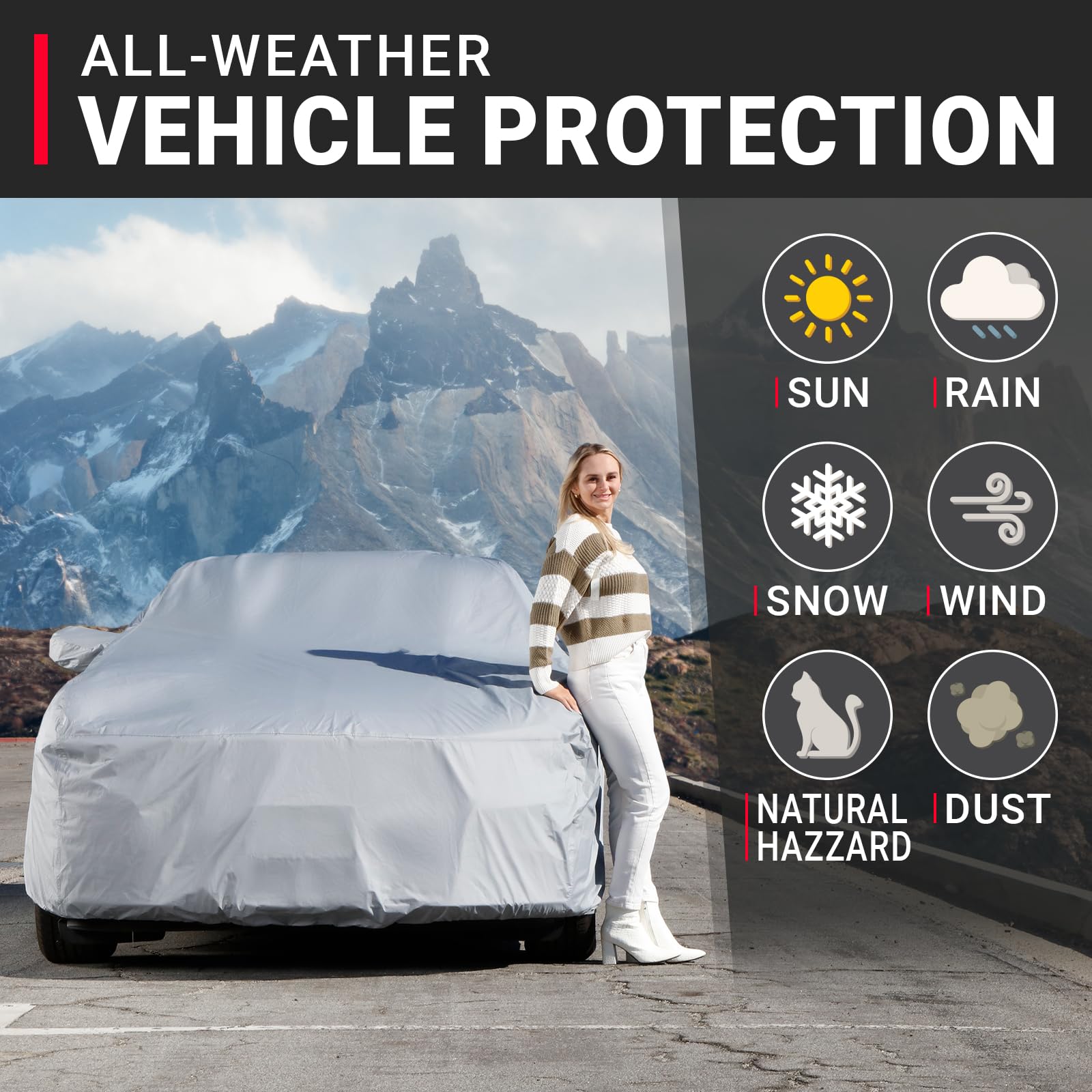 Waterproof Dodge Charger Car Cover (2006-2023) - All-Weather Protection for Outdoor Parking