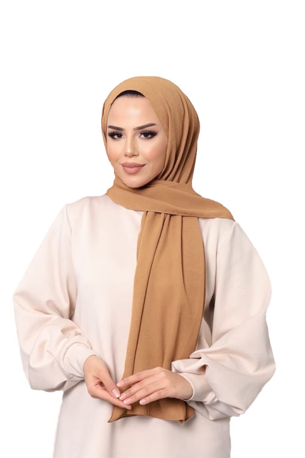 Ayenza Moda® Opaque Crush Hijab Scarf - Stretchy Crinkle Texture Head Wrap for Women - Perfect for Daily Wear, Prayer, and Modest Fashion Outfits