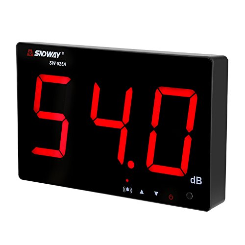 9.6'' Digital Sound Level Meter Tester - 30~130dB Noise Measuring Device with Large LCD Screen, Alarm & Data Logger - Wall Mount Decibel Meter for Home, Office, Factory & Environmental Noise Testing