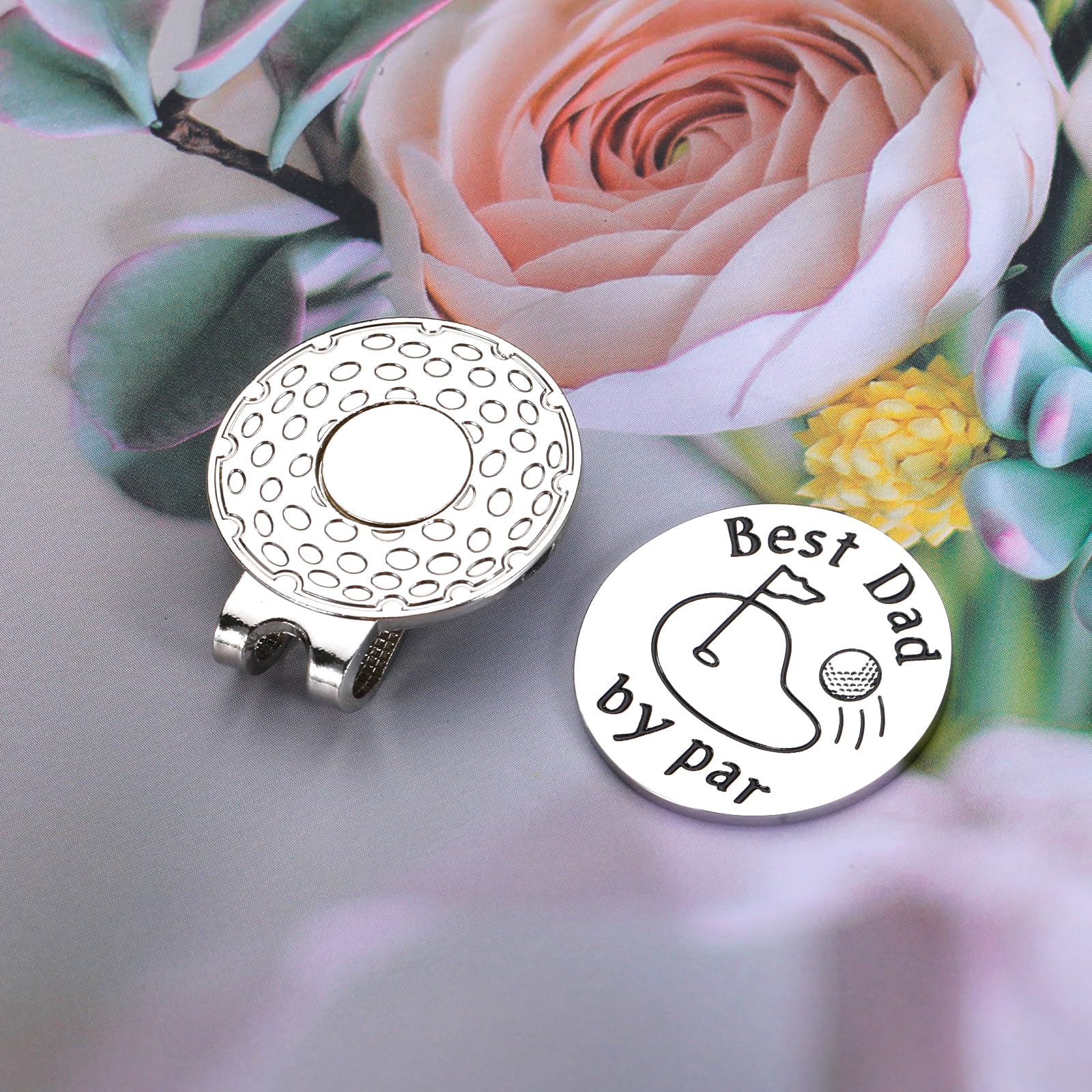 Valentine's Day & Birthday Gifts for Dad - Golf Ball Marker & Hat Clip Set | Unique Father's Day Presents from Daughter/Son/Wife | Golf Accessories for Men & New Dads | Perfect for Golf Courses, Father's Day Celebrations & Special Occasions