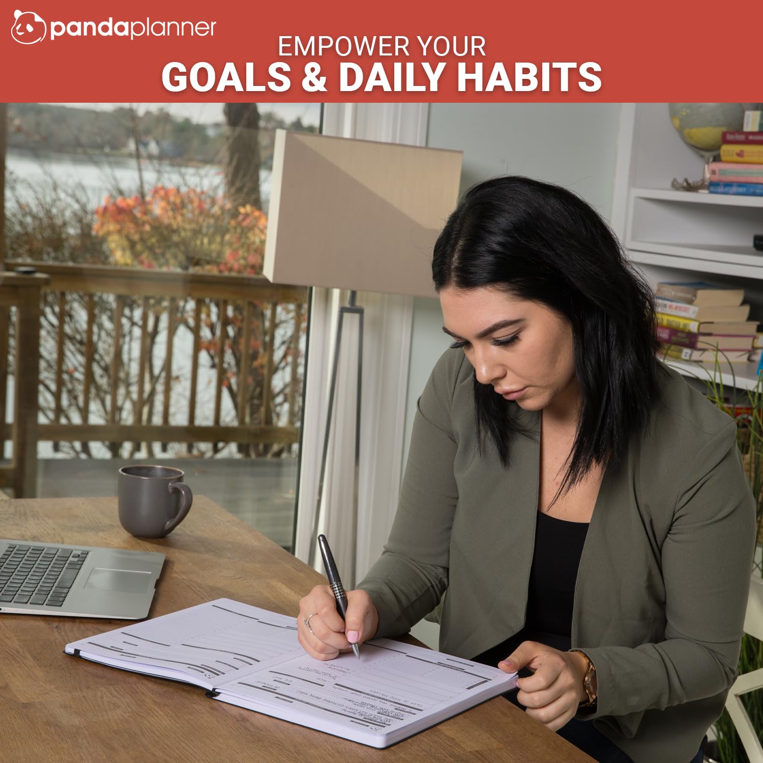 Panda Planner Pro 2025 Undated Daily Planner with Hourly Schedule - 8.5