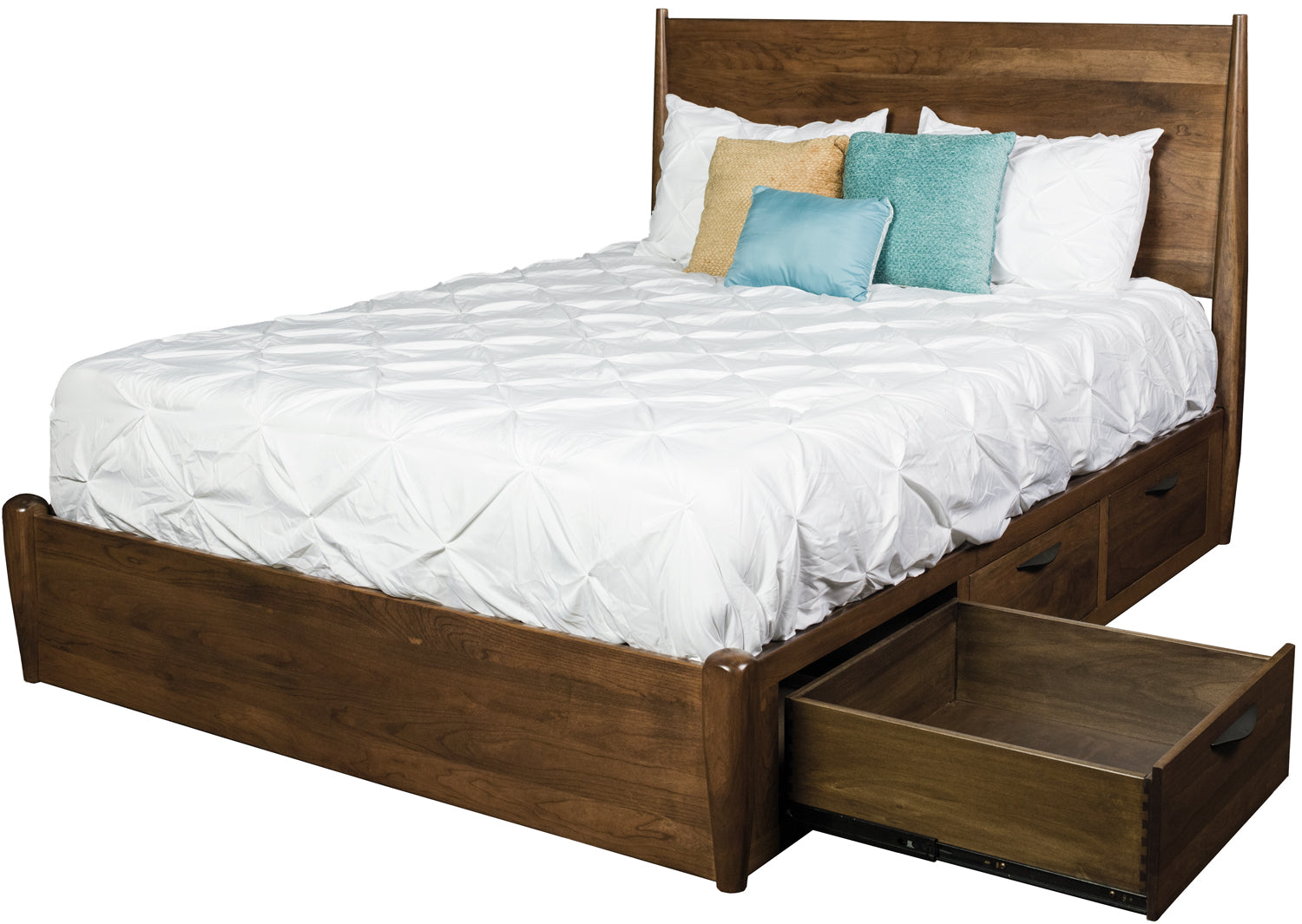 Kenton Platform Storage Bed with 6 Drawers - Space-Saving Bedroom Furniture for Small Apartments & Dorm Rooms