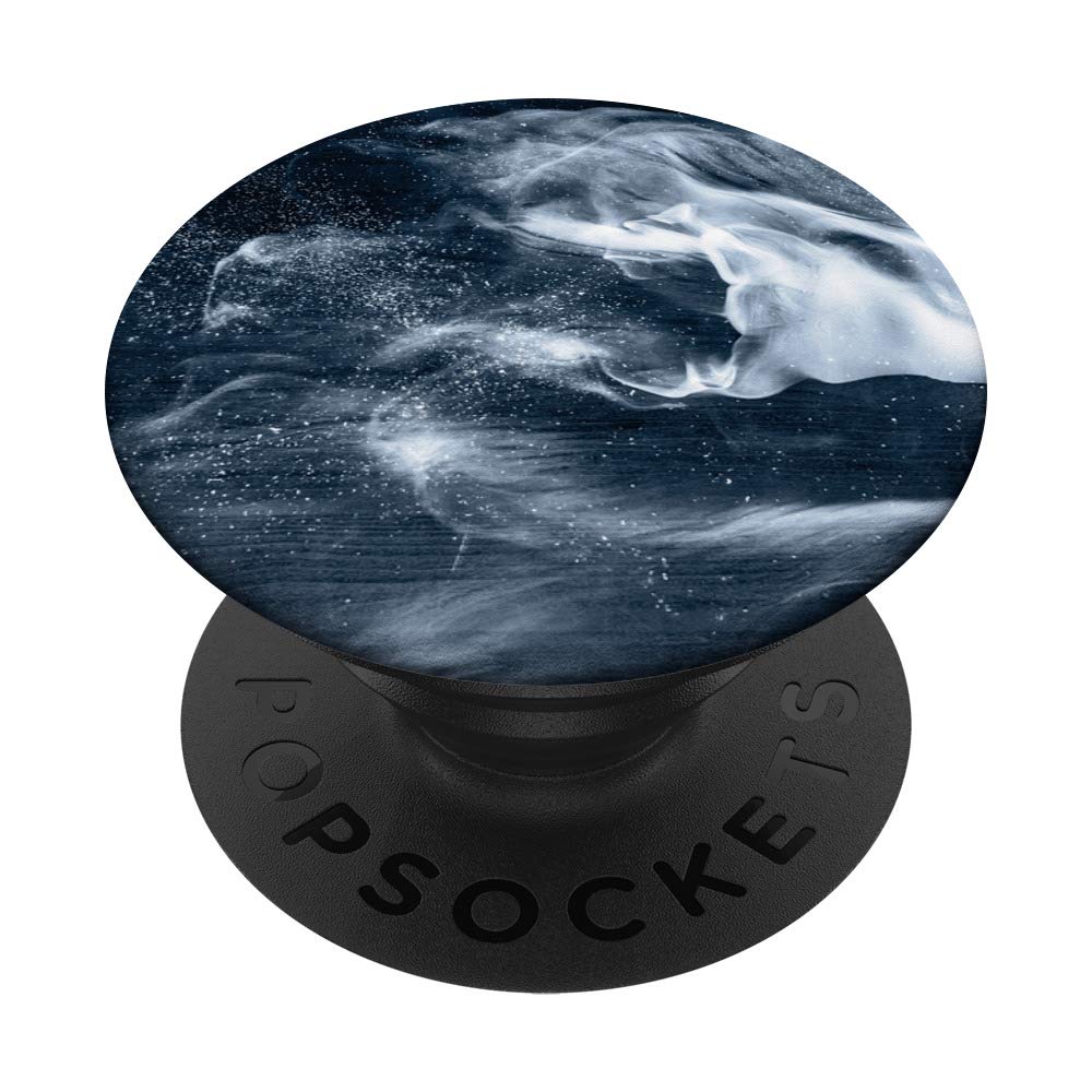 Black and White Abstract Smoke Design PopSockets PopGrip - Swappable Phone Grip for iPhone, Samsung & Tablets | Perfect for Work, Travel & Daily Use