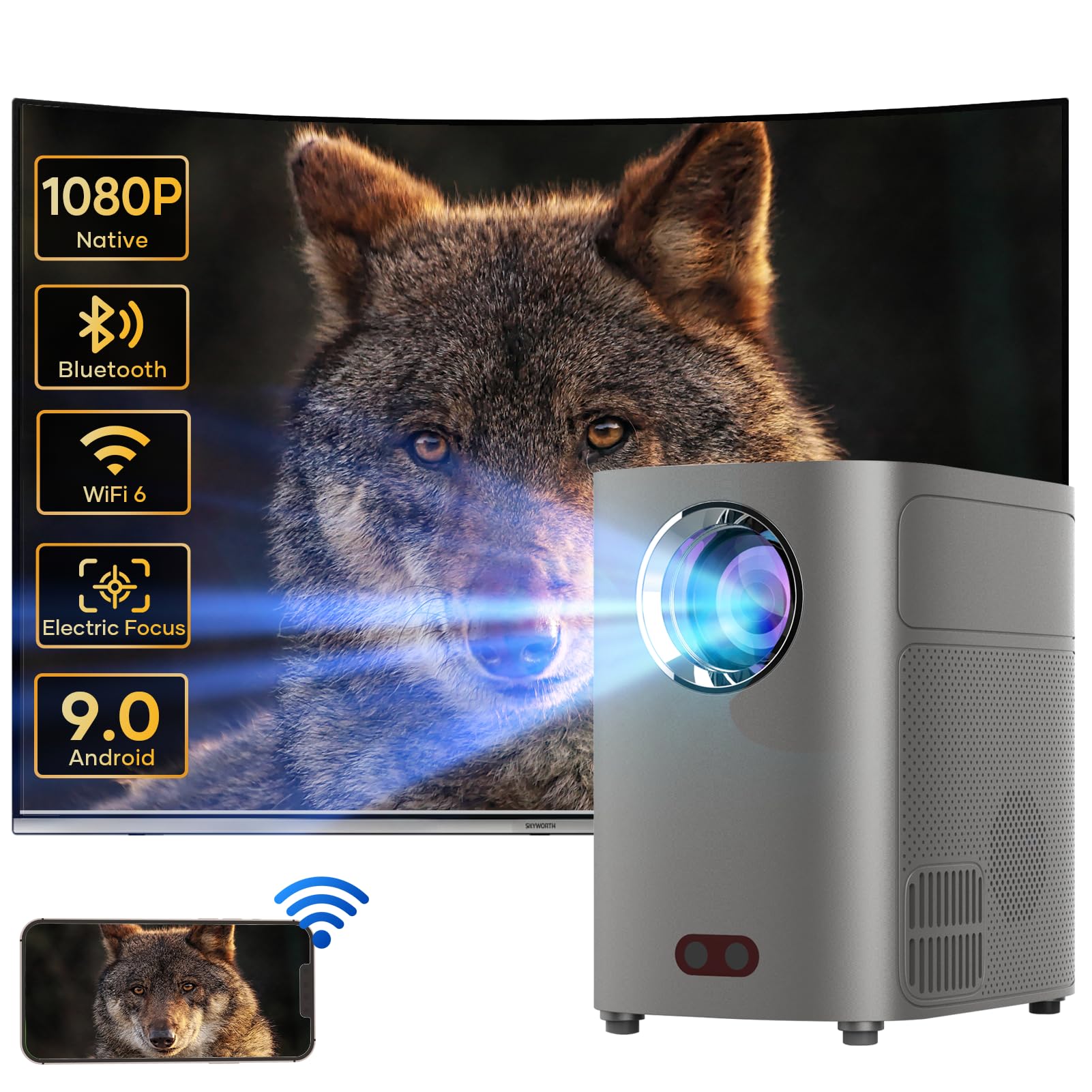 Mini Projector with WiFi & Bluetooth - 300