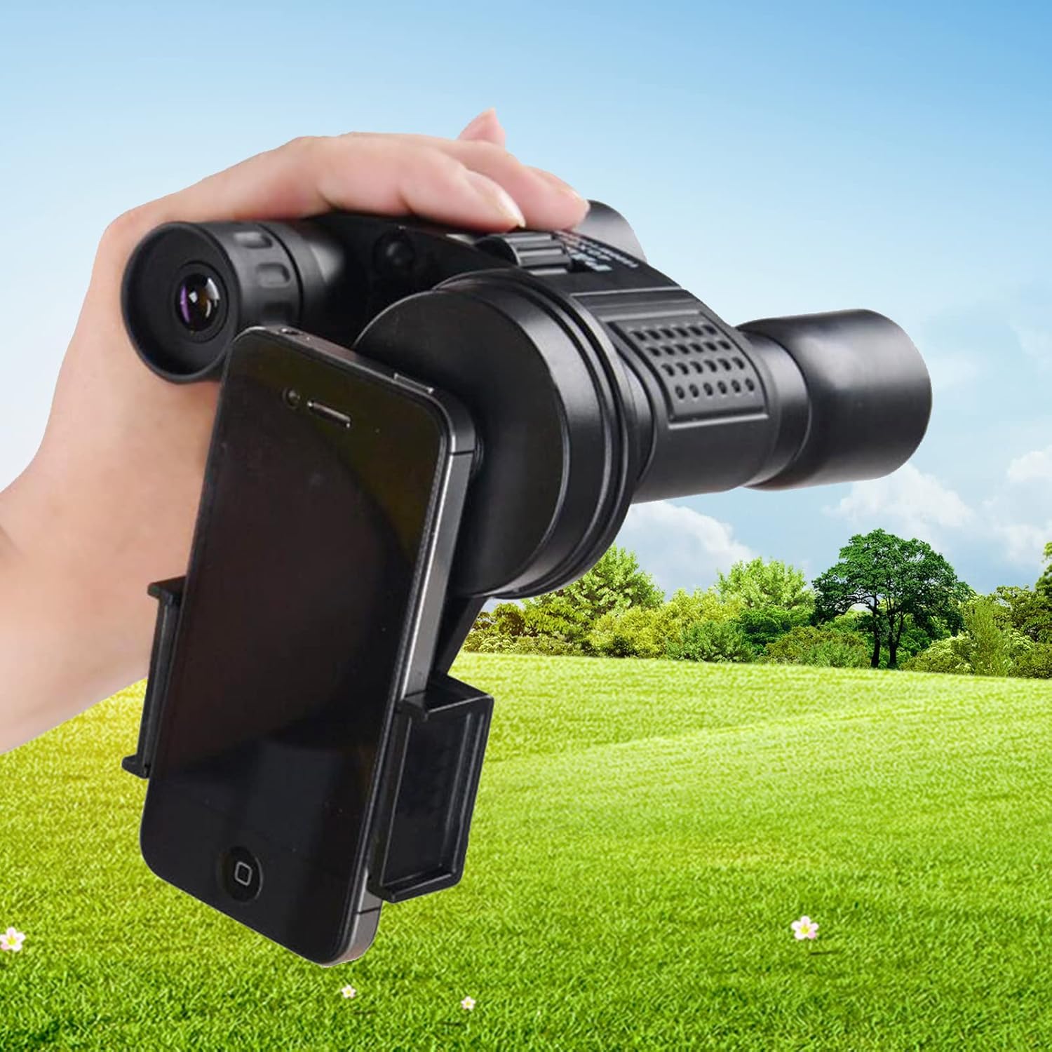 Universal Spotting Scope & Telescope Phone Mount Adapter - Binocular & Monocular Camera Holder for Smartphones | Perfect for Bird Watching, Hunting & Stargazing