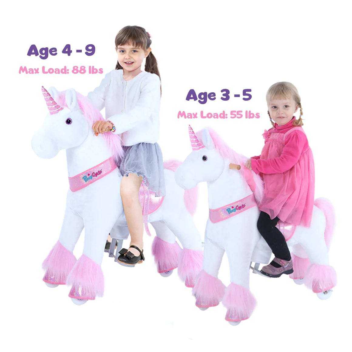 Ponycycle Ride On Toy for Kids Ages 3-5 | Interactive Rocking Horse with Wheels | Perfect for Indoor & Outdoor Play, Birthday Gifts, and Preschool Learning Activities