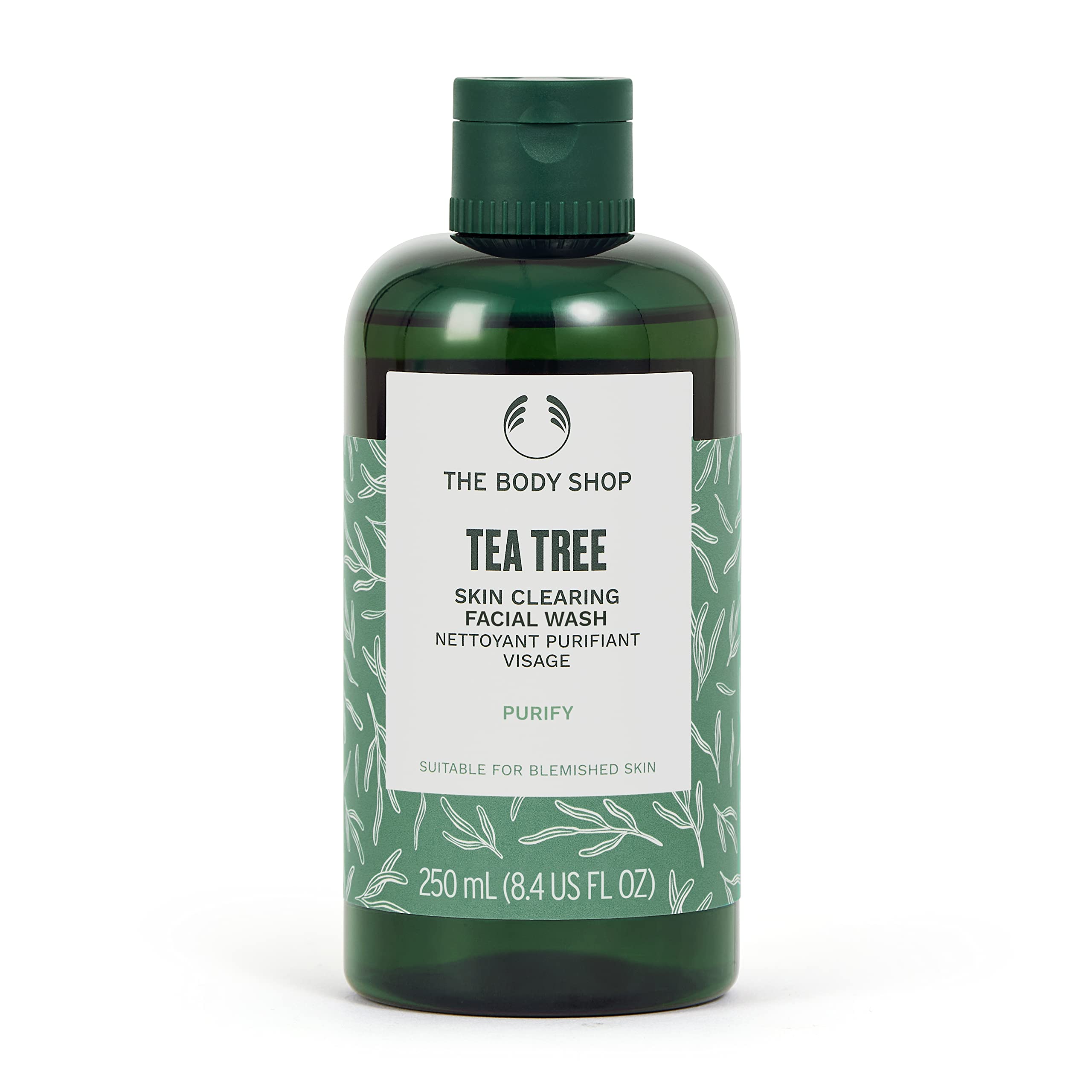 The Body Shop Tea Tree Skin Clearing Facial Wash – Purifying Vegan Face Wash for Oily, Blemished & Acne-Prone Skin – 8.4 oz – Deep Cleansing & Oil Control for Daily Skincare Routine