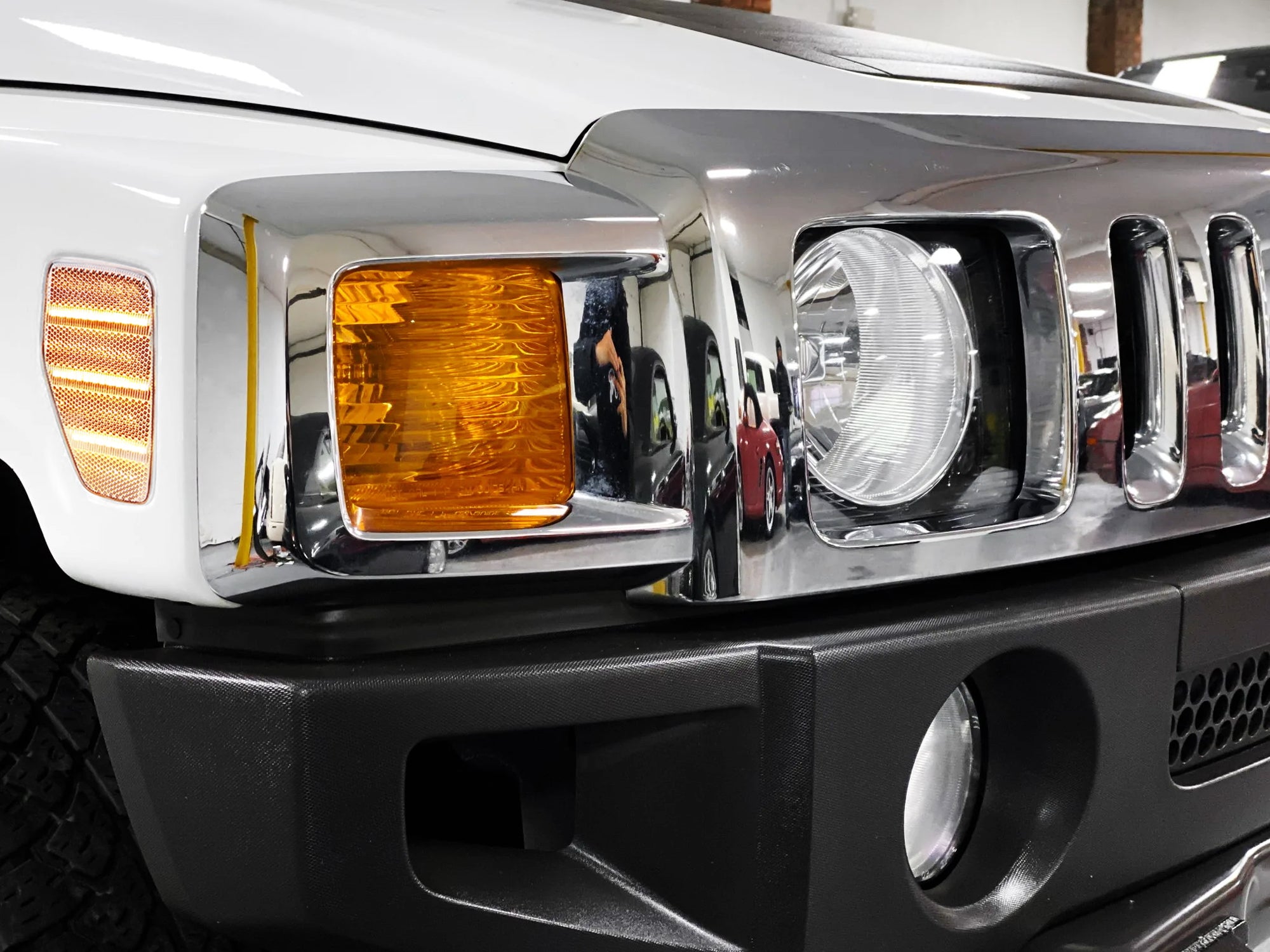Amber LED Fender Side Markers for Hummer H3 & H3T - Triple Row Clear Lens Full LED Strip - Enhance Visibility & Style for Off-Road Adventures & Night Driving