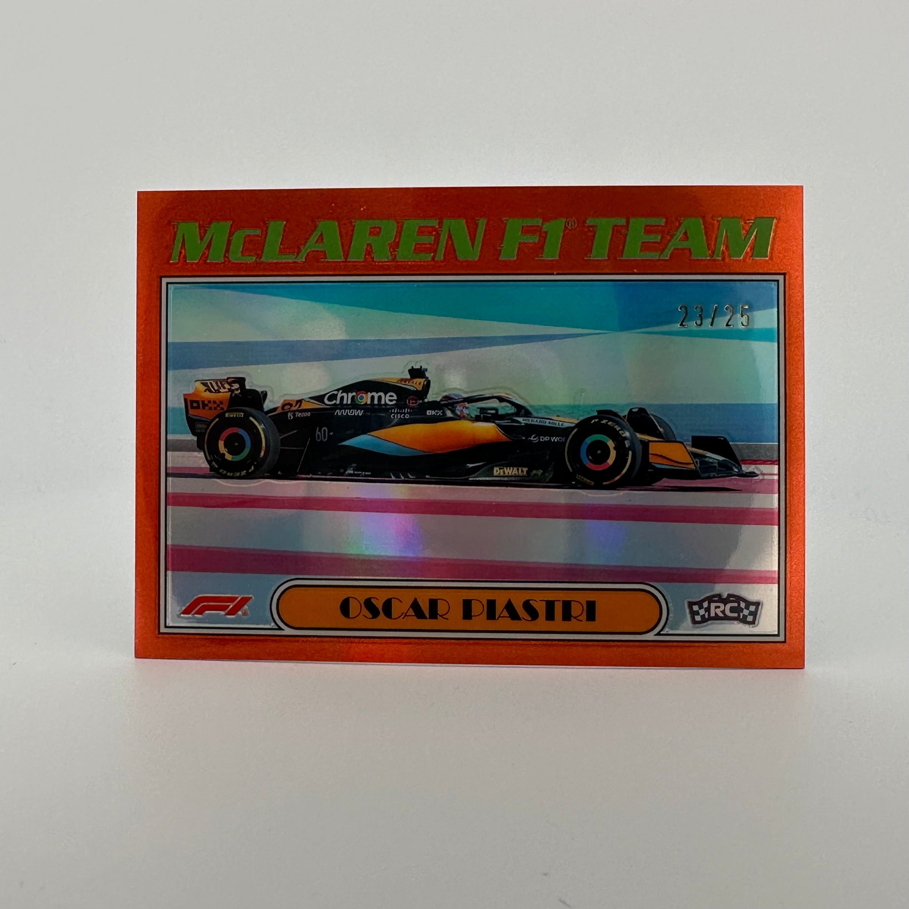 Oscar Piastri McLaren 2023 Chrome #AU77 OP 23/25 Orange - Limited Edition Collectible for F1 Fans & Racing Enthusiasts