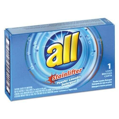 All Laundry Detergent Powder with Stainlifter - 100 Count Case | Heavy Duty Cleaning for Clothes, Linens & Household Fabrics | Ideal for Families, Dorms & Commercial Laundromats